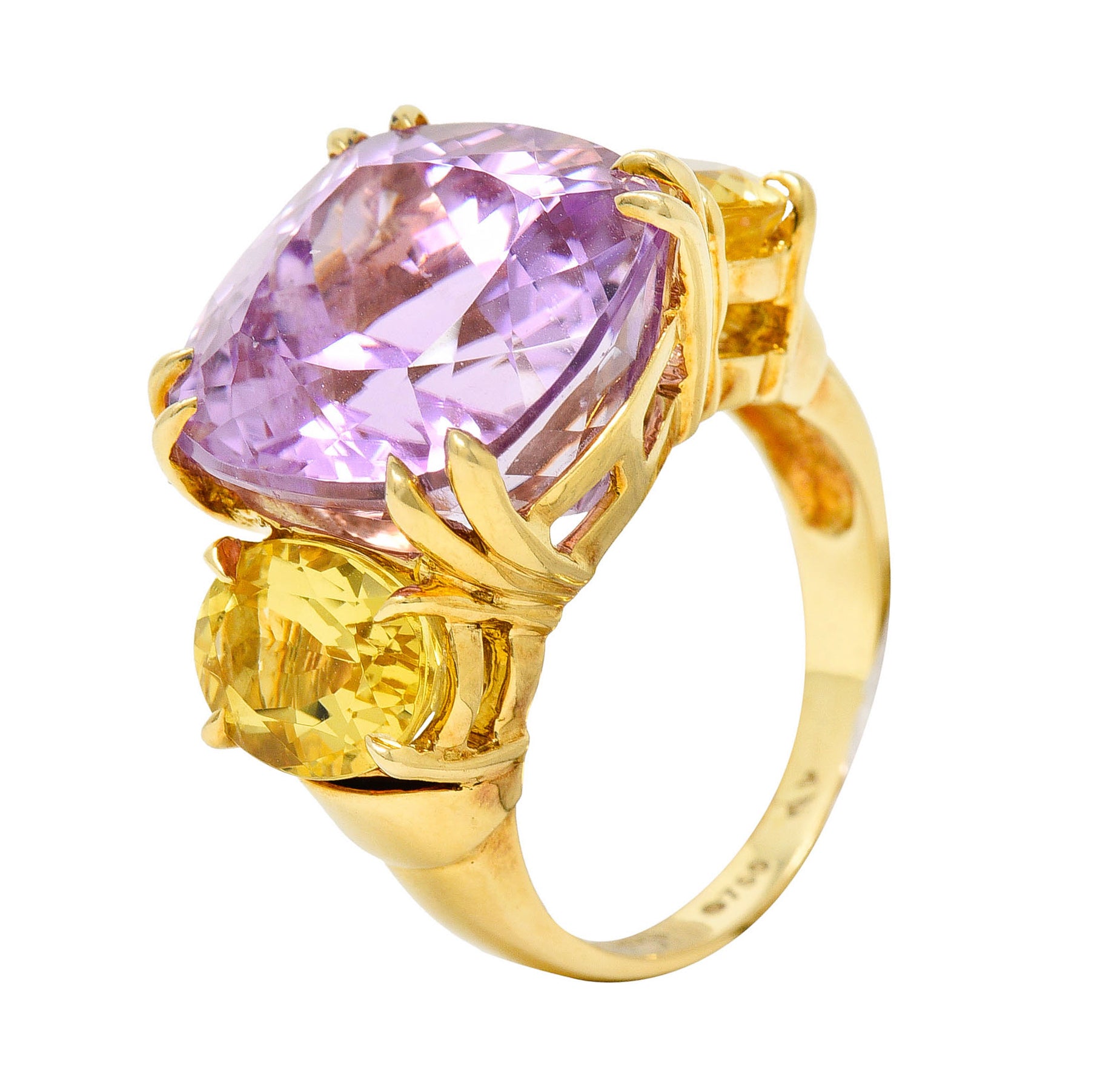 Seaman Schepps Kunzite Topaz 18 Karat Gold Cocktail RingRing - Wilson's Estate Jewelry