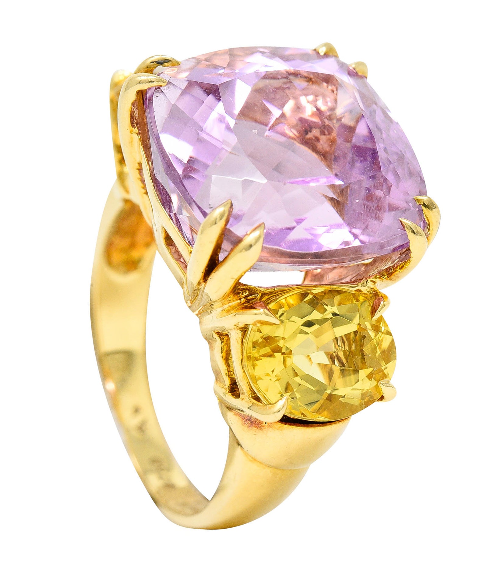 Seaman Schepps Kunzite Topaz 18 Karat Gold Cocktail RingRing - Wilson's Estate Jewelry