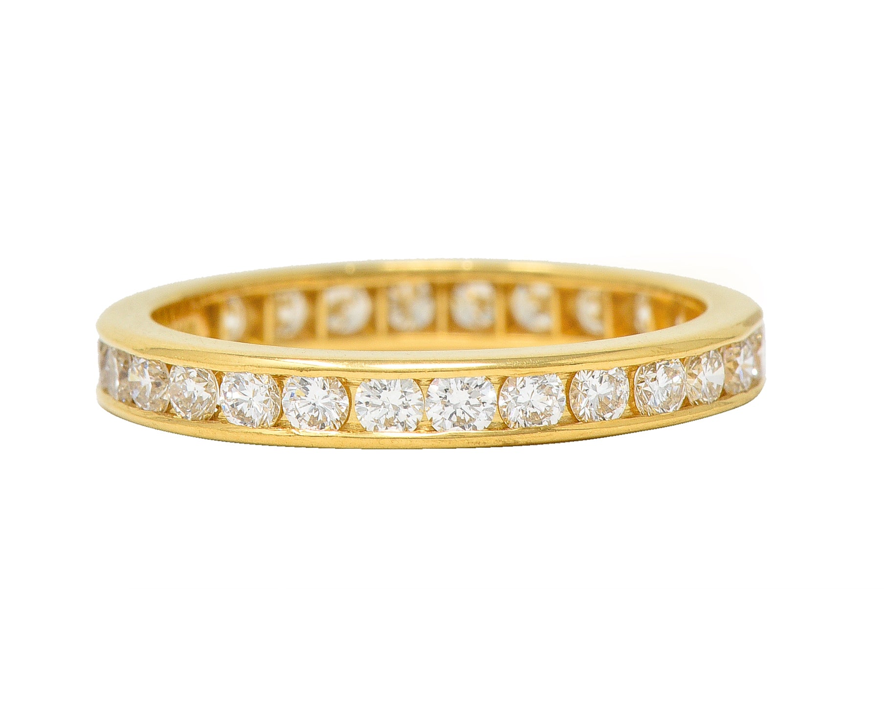 Tiffany & Co. 1.04 CTW Diamond 18 Karat Yellow Gold Eternity Band Ring