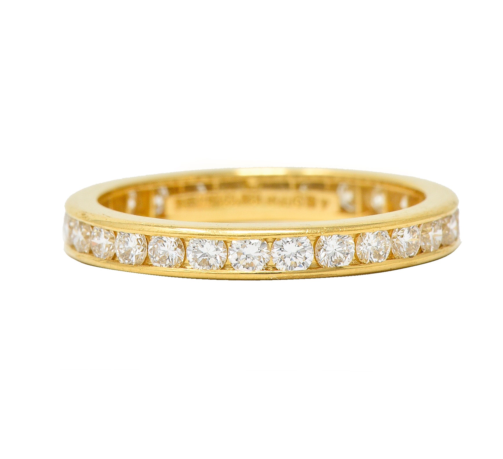 Tiffany & Co. 1.04 CTW Diamond 18 Karat Yellow Gold Eternity Band Ring