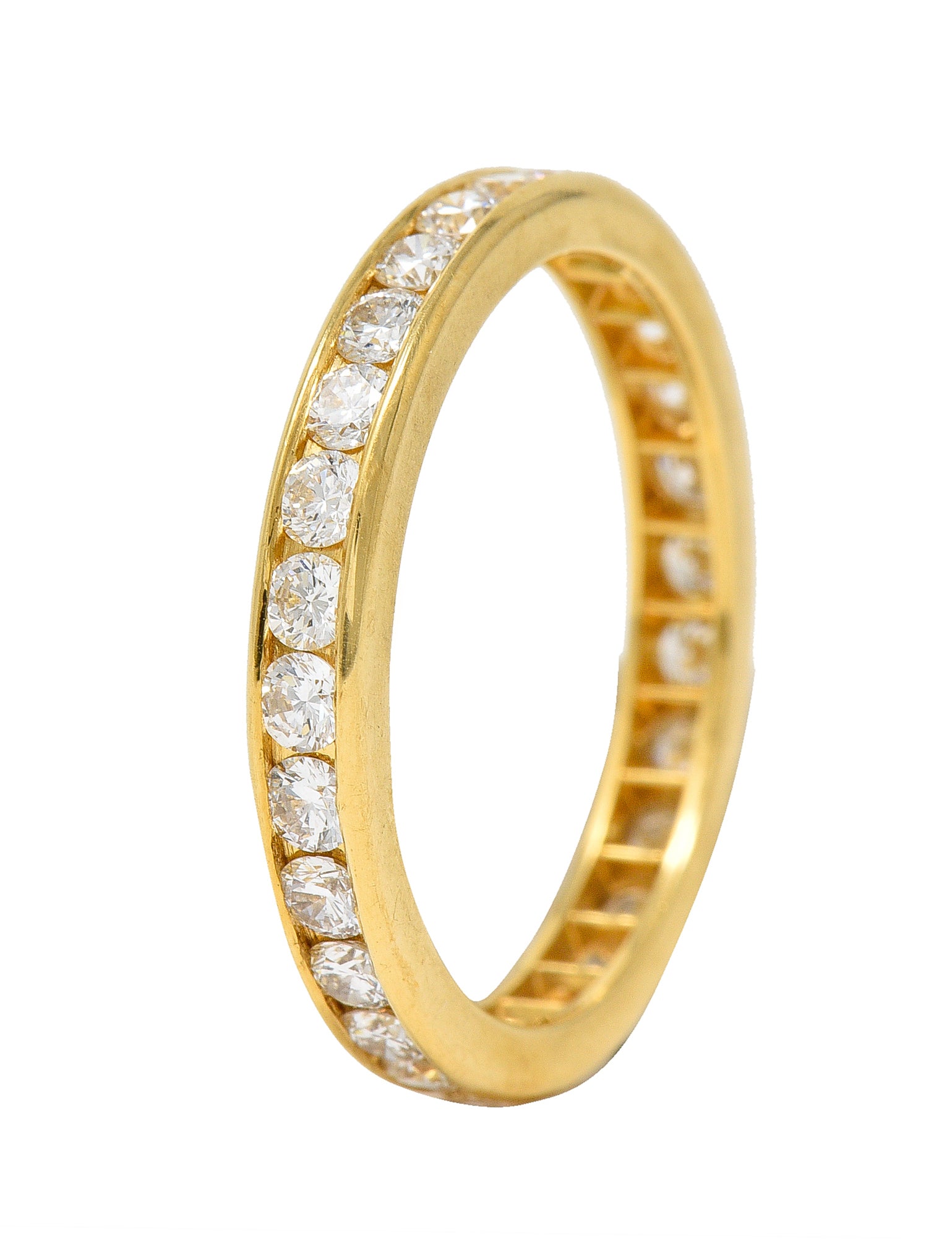 Tiffany & Co. 1.04 CTW Diamond 18 Karat Yellow Gold Eternity Band Ring