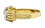 Art Deco Diamond 18 & 14 Karat Two Tone Gold Unisex Octagonal RingRing - Wilson's Estate Jewelry