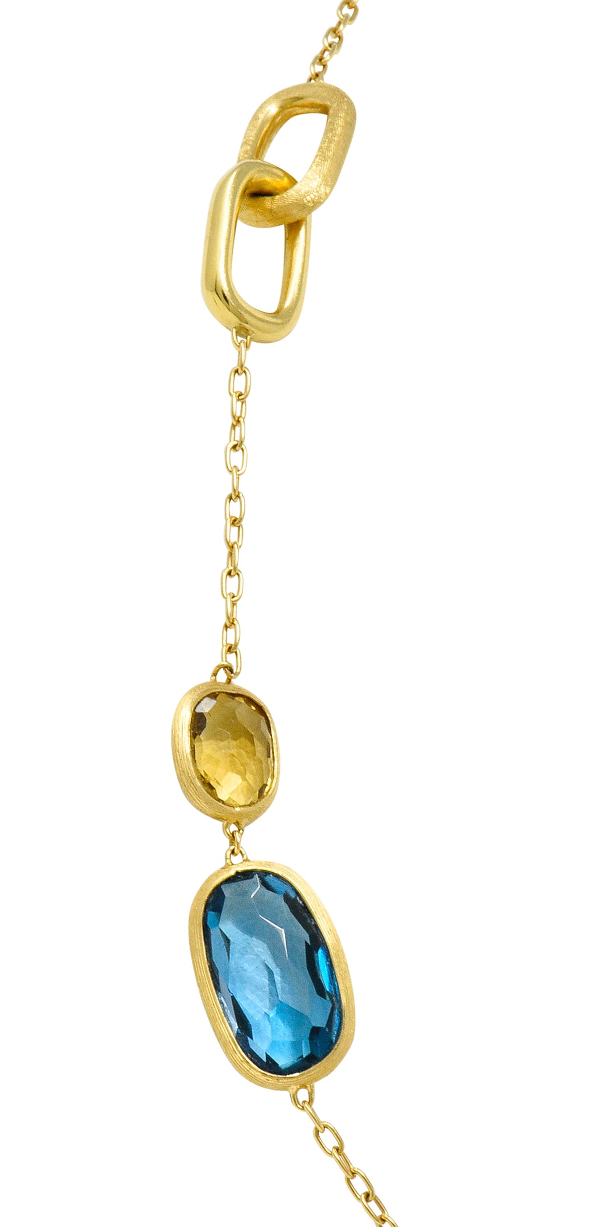 Marco Bicego Italian Multi-Gem 18 Karat Gold Murano Station NecklaceNecklace - Wilson's Estate Jewelry