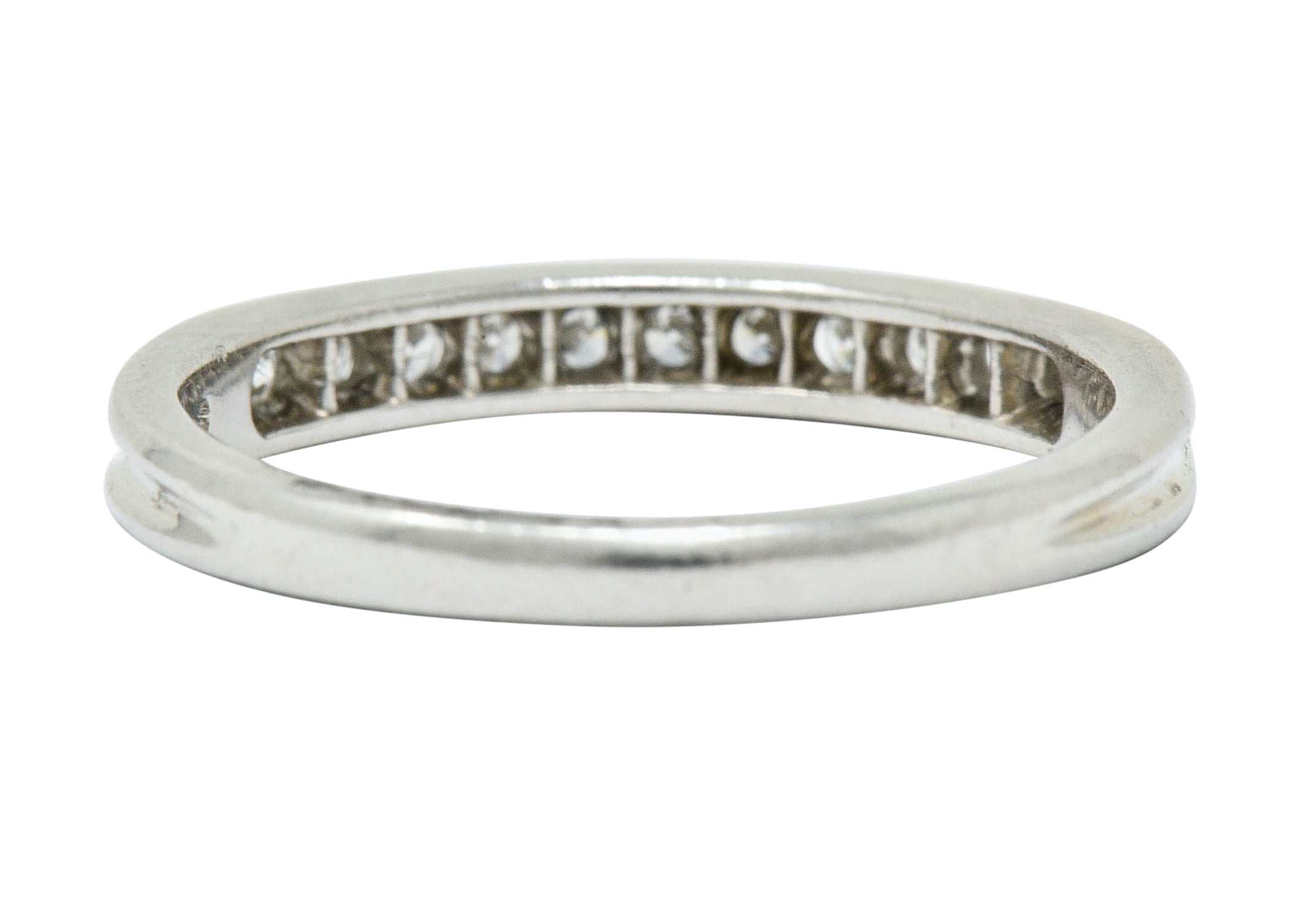 Tiffany & Co. Diamond Platinum Channel Anniversary Band Ring - Wilson's Estate Jewelry