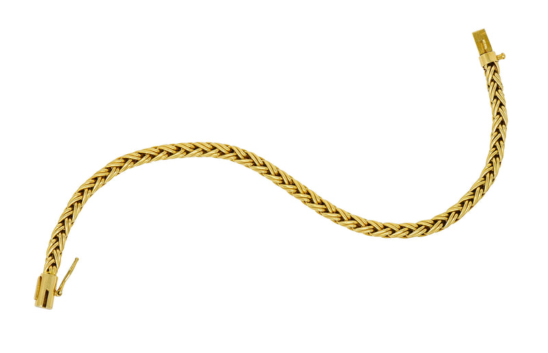 1980's Tiffany & Co. Vintage 18 Karat Gold Wheat Chain Bracelet - Wilson's Estate Jewelry