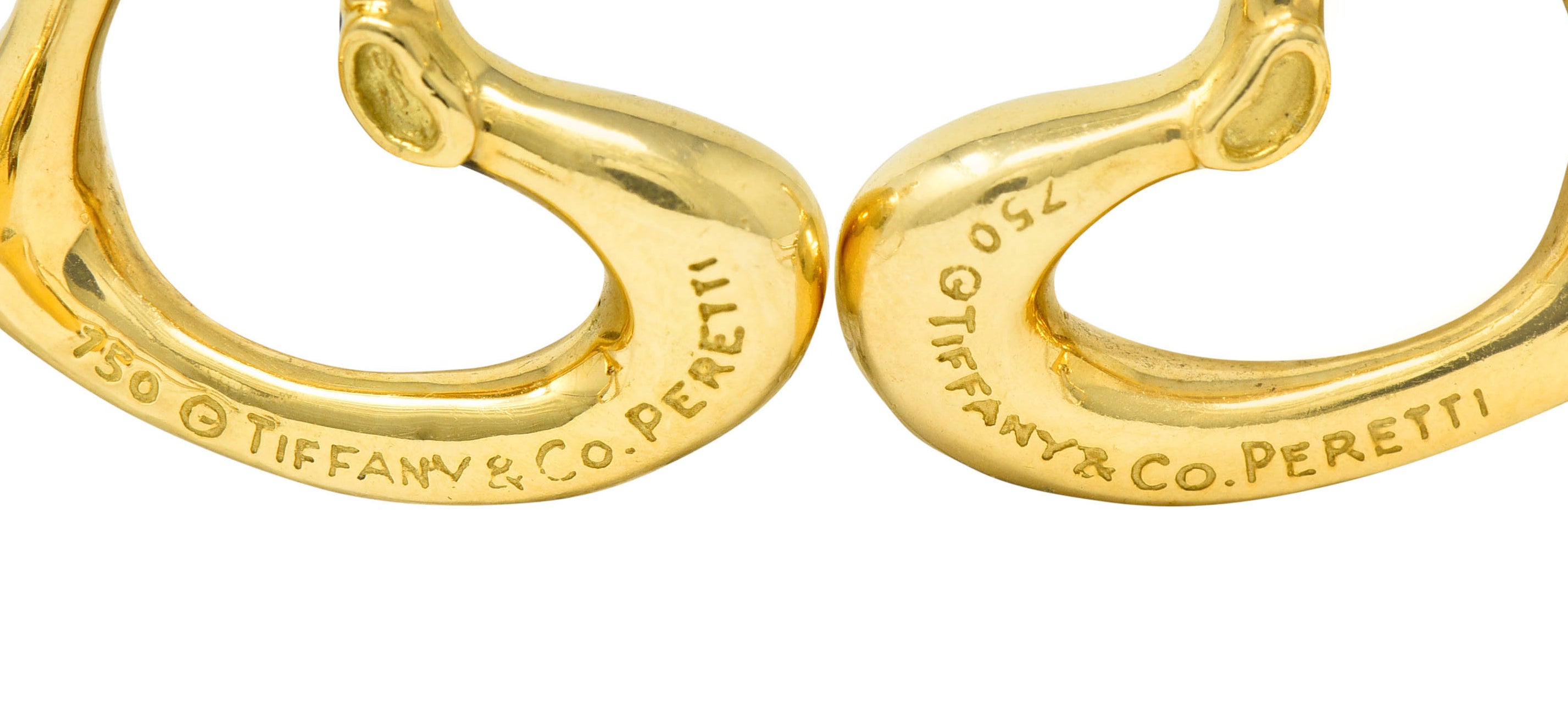 Elsa Peretti Tiffany & Co. 18 Karat Gold Open Heart Ear-Clip EarringsEarrings - Wilson's Estate Jewelry