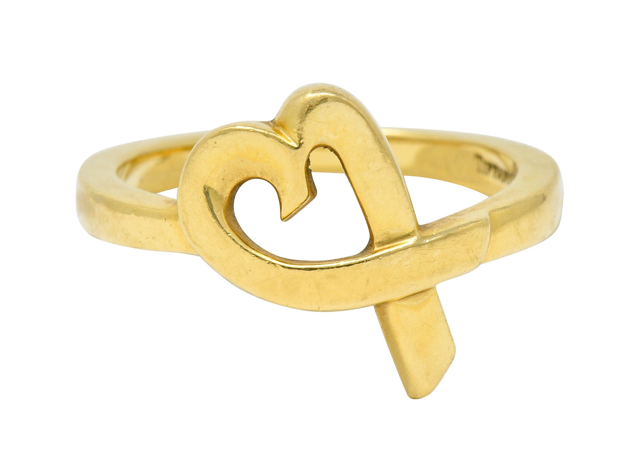 Paloma Picasso Tiffany & Co. 18 Karat Gold Vintage Loving Heart RingRing - Wilson's Estate Jewelry