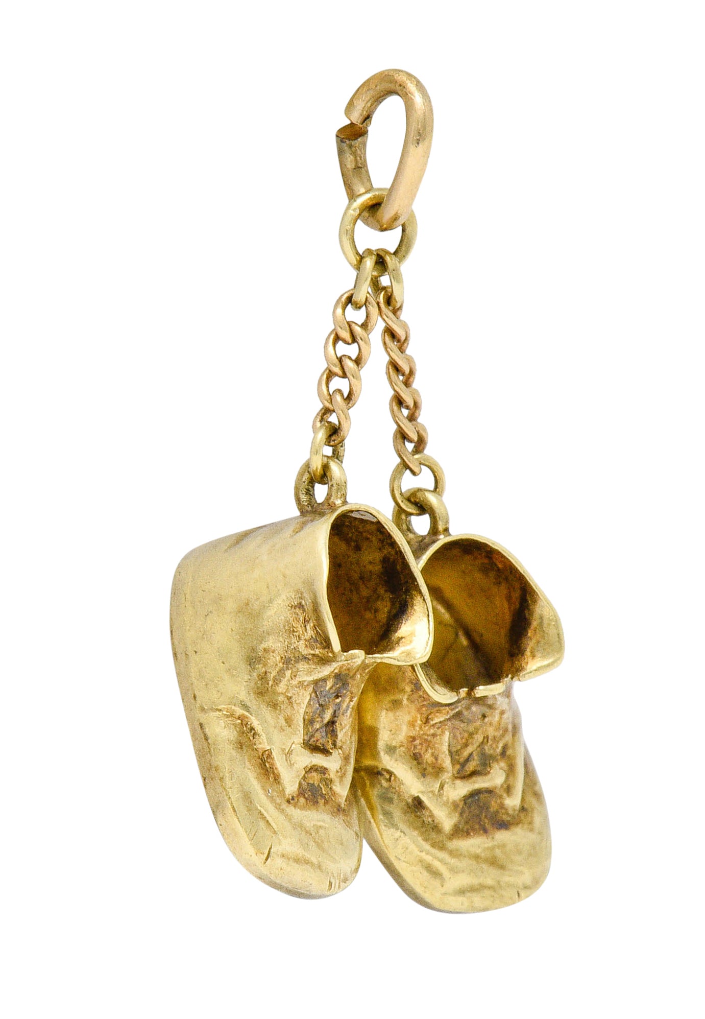 Sloan & Co. Retro 14 Karat Gold Baby Shoe Charm Circa 1940charm - Wilson's Estate Jewelry