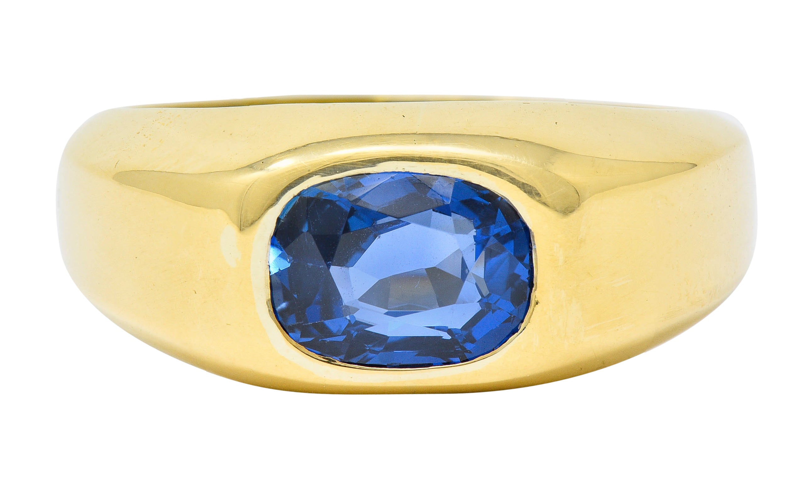 Schlumberger Tiffany & Co. Vintage 3.49 Ctw No Heat Ceylon Sapphire 18 Karat Gold Unisex RingRing - Wilson's Estate Jewelry