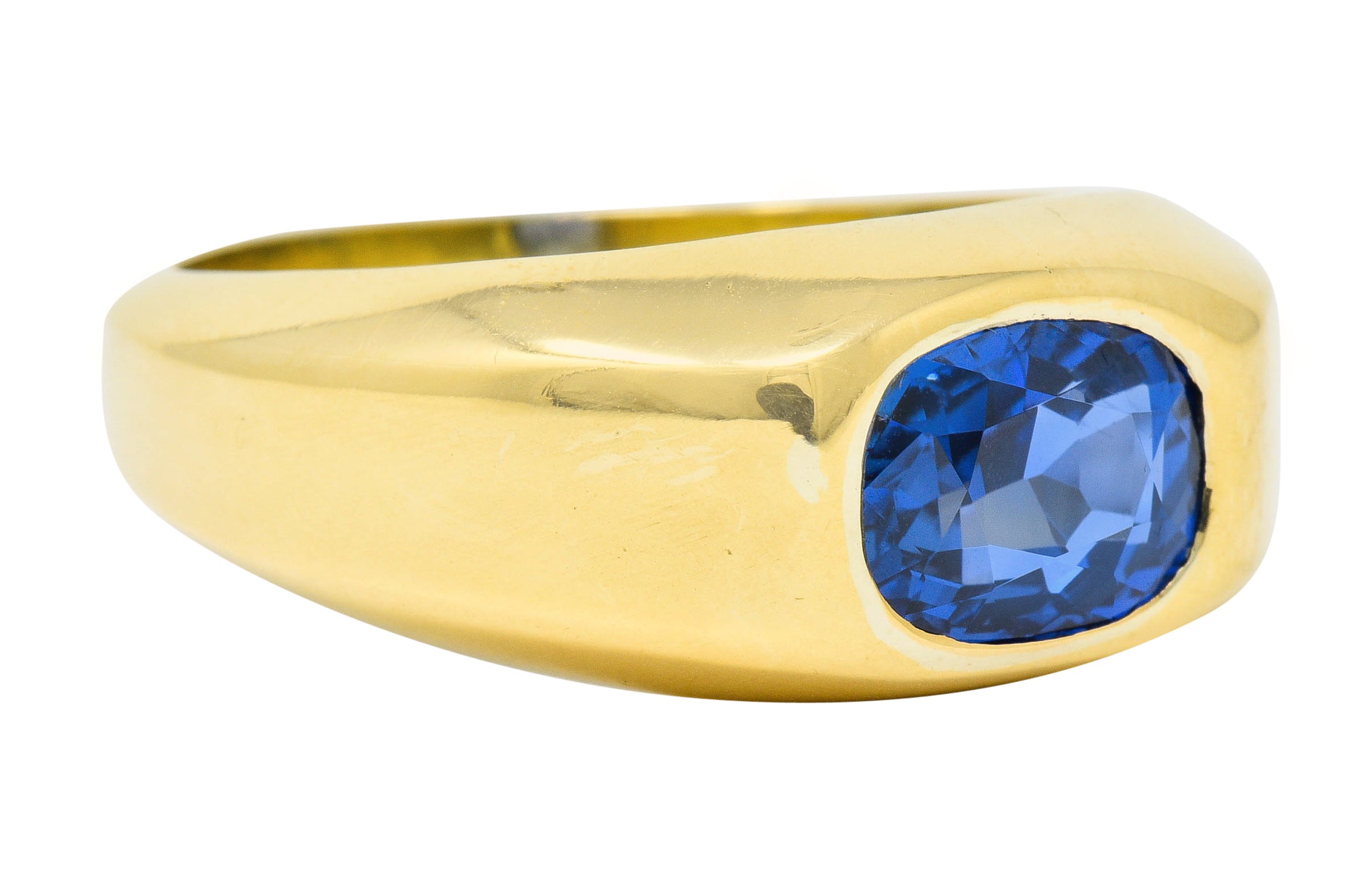 Schlumberger Tiffany & Co. Vintage 3.49 Ctw No Heat Ceylon Sapphire 18 Karat Gold Unisex RingRing - Wilson's Estate Jewelry