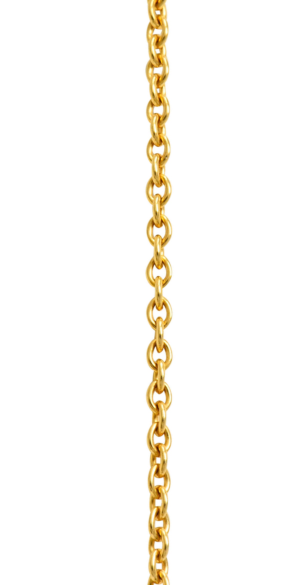 Faberge Diamond 18 Karat Gold Enamel Egg Drop Pendant Necklace - Wilson's Estate Jewelry