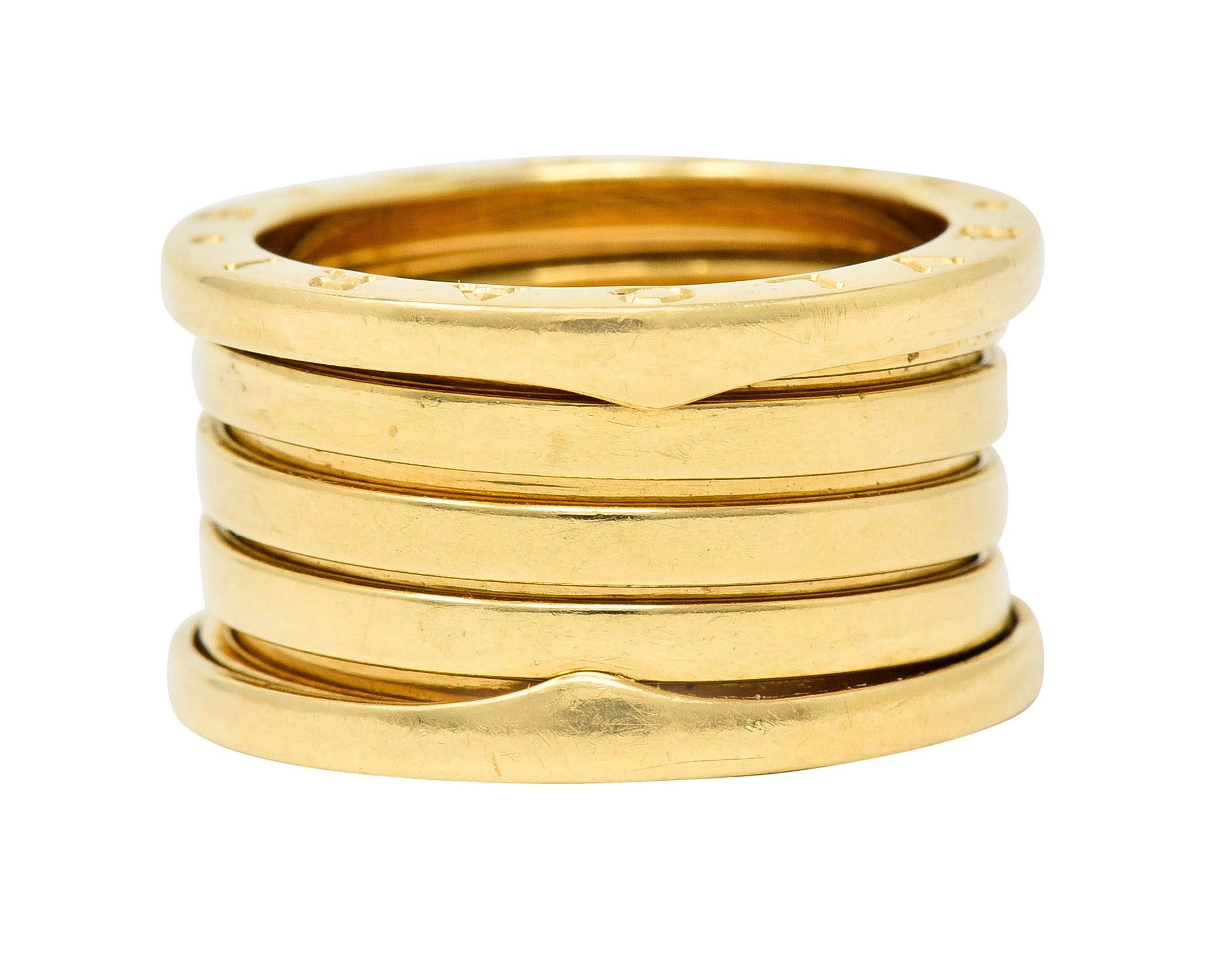 Bulgari 18 Karat Gold B.Zero 1 Tubogas Band RingRing - Wilson's Estate Jewelry