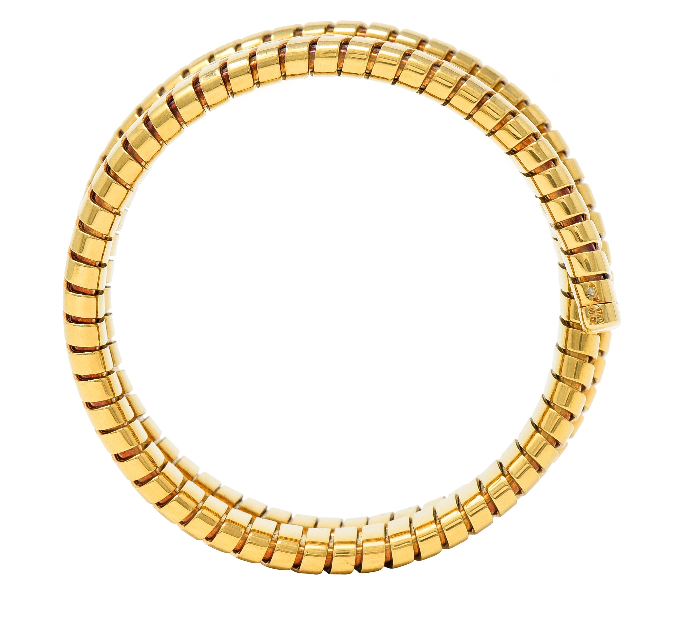 Bulgari 18 Karat Yellow Gold Flexible Tubogas Wrap Coil BraceletBracelet - Wilson's Estate Jewelry