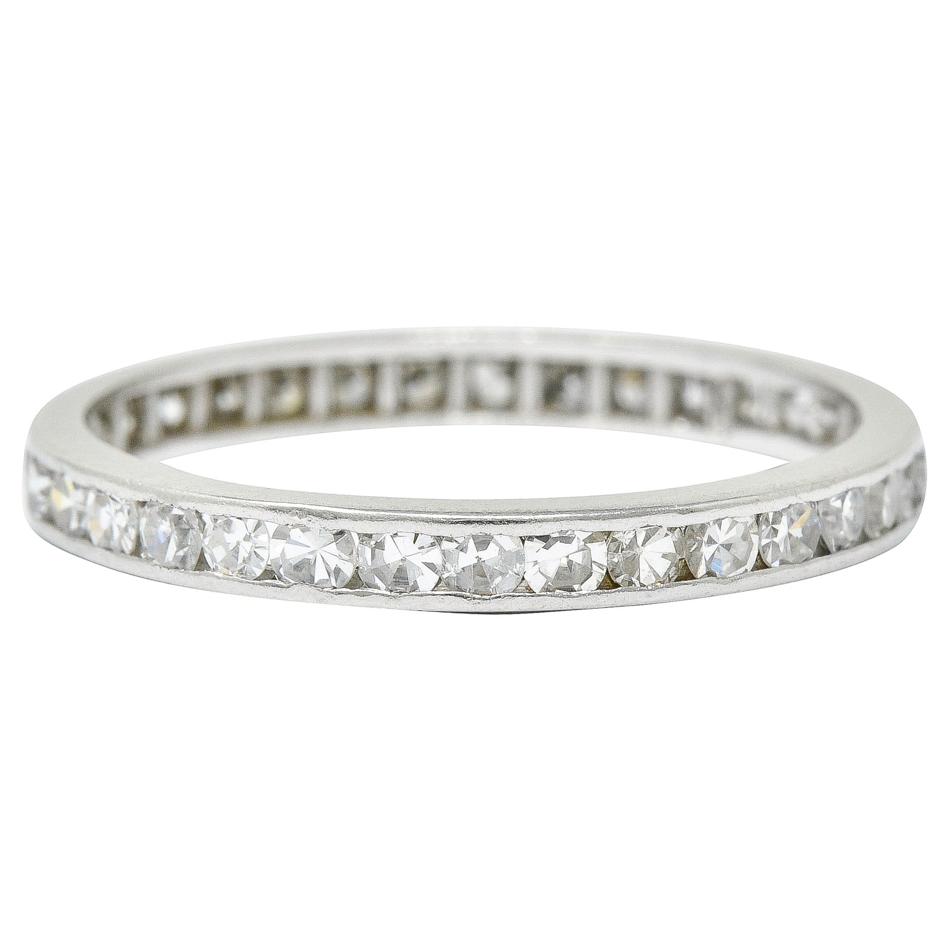 Art Deco 1.00 CTW Diamond Platinum Eternity Band RingRing - Wilson's Estate Jewelry