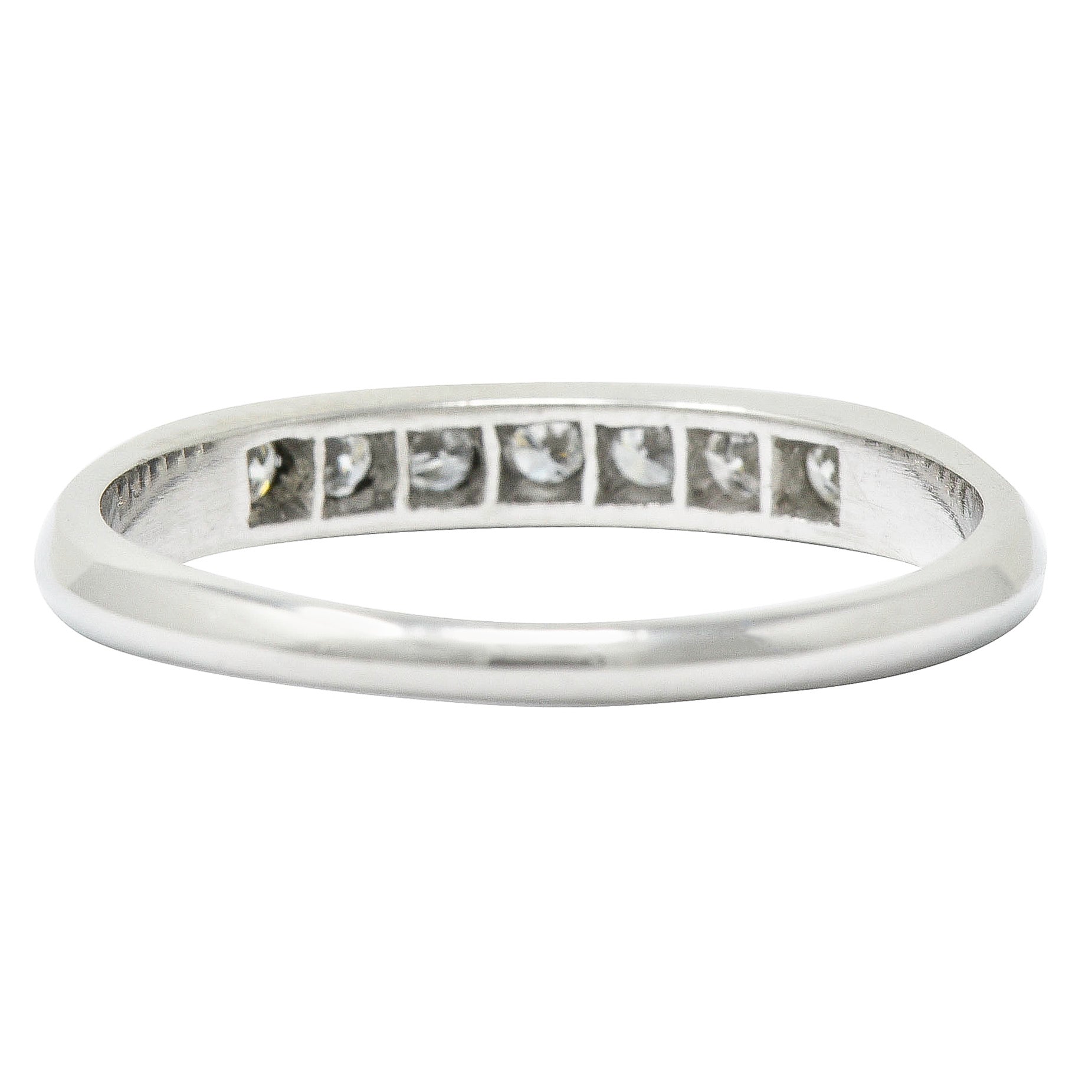 1950's Mid-Century 0.25 CTW Diamond Platinum Anniversary Band RingRing - Wilson's Estate Jewelry