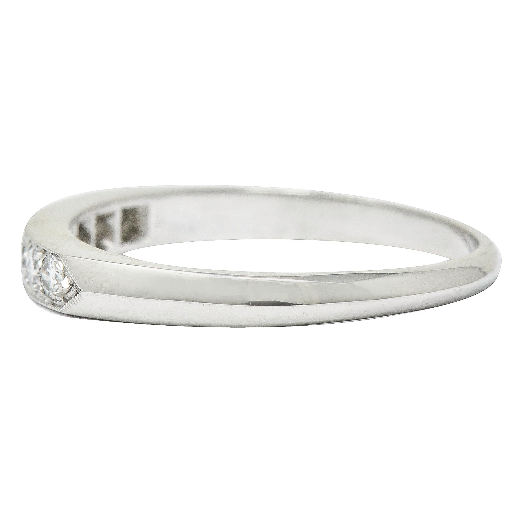 1950's Mid-Century 0.25 CTW Diamond Platinum Anniversary Band RingRing - Wilson's Estate Jewelry