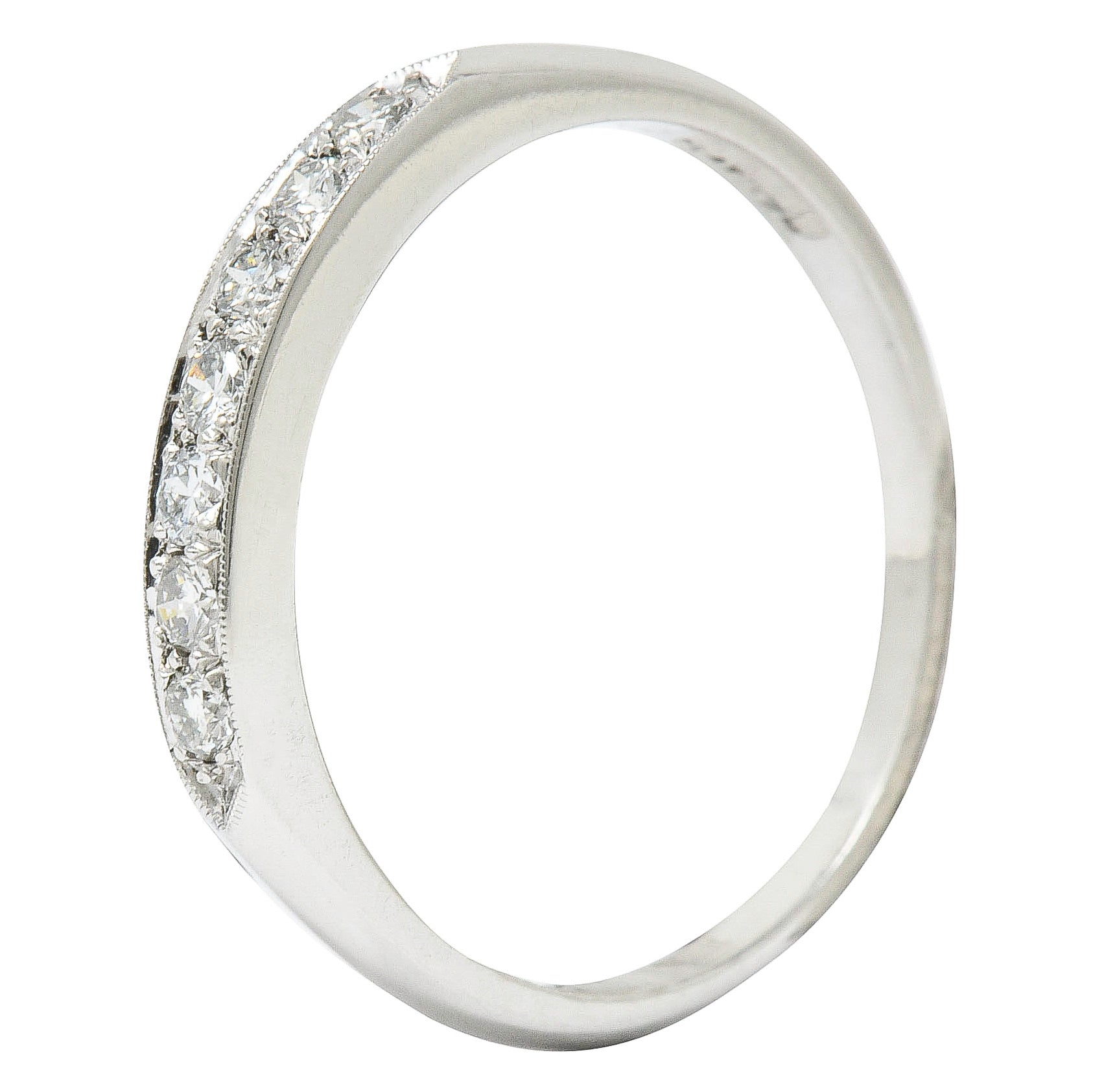 1950's Mid-Century 0.25 CTW Diamond Platinum Anniversary Band RingRing - Wilson's Estate Jewelry