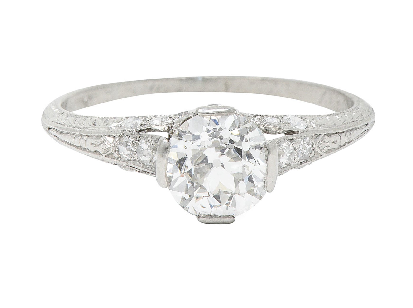 1926 Art Deco 1.62 CTW Diamond Platinum Engagement RingRing - Wilson's Estate Jewelry