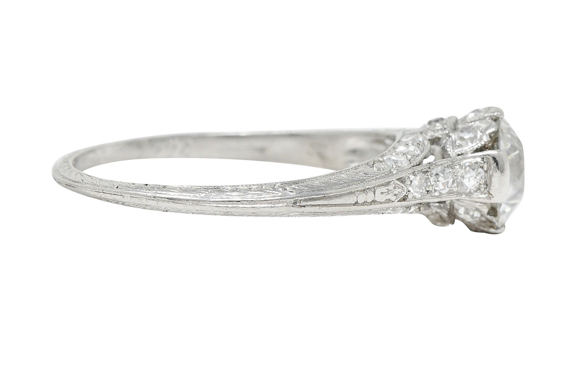 1926 Art Deco 1.62 CTW Diamond Platinum Engagement RingRing - Wilson's Estate Jewelry