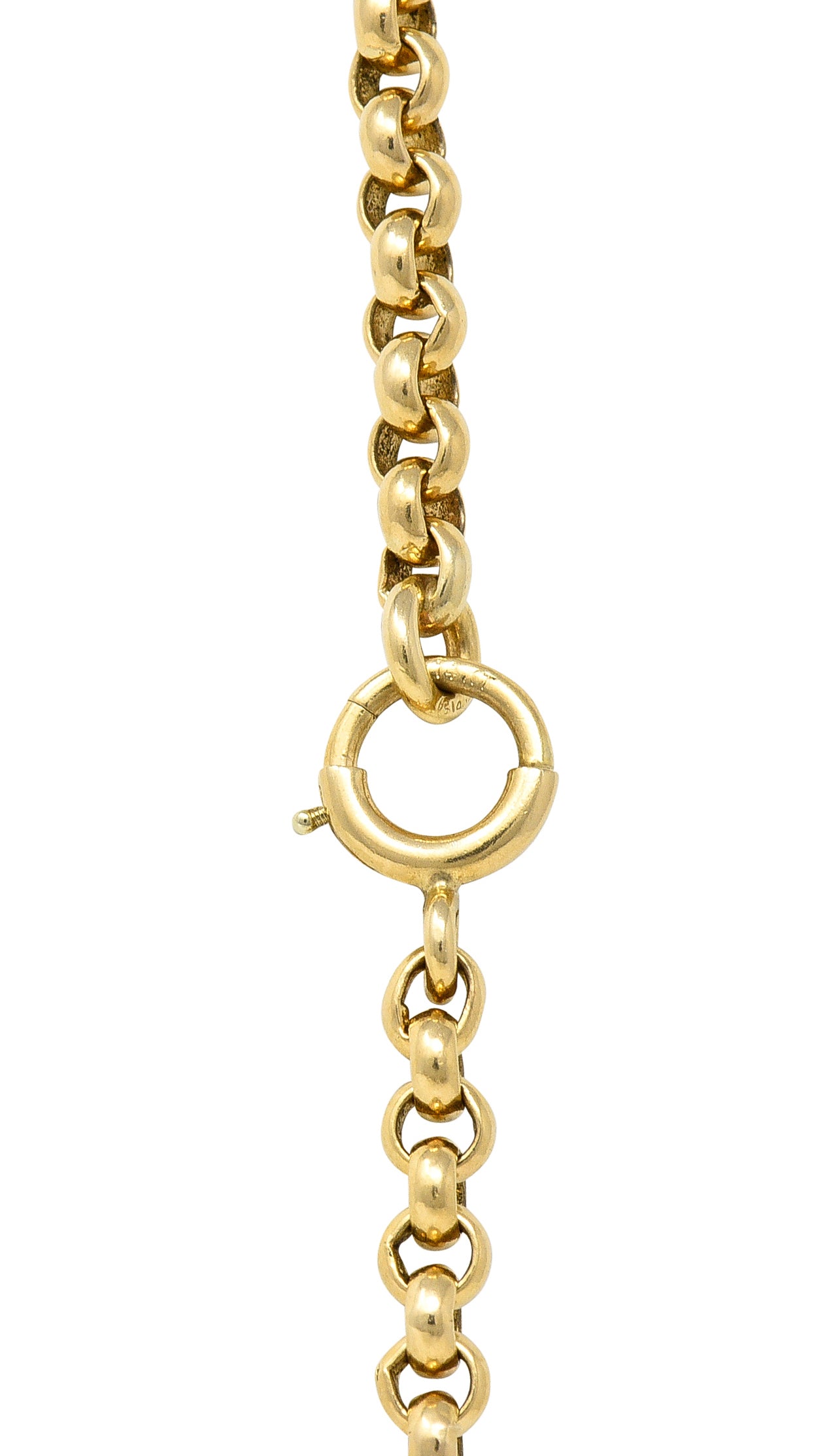 .11111 Strobell & Crane Victorian 14 Karat Yellow Gold Rolo Antique Chain Wilson's Estate Jewelry