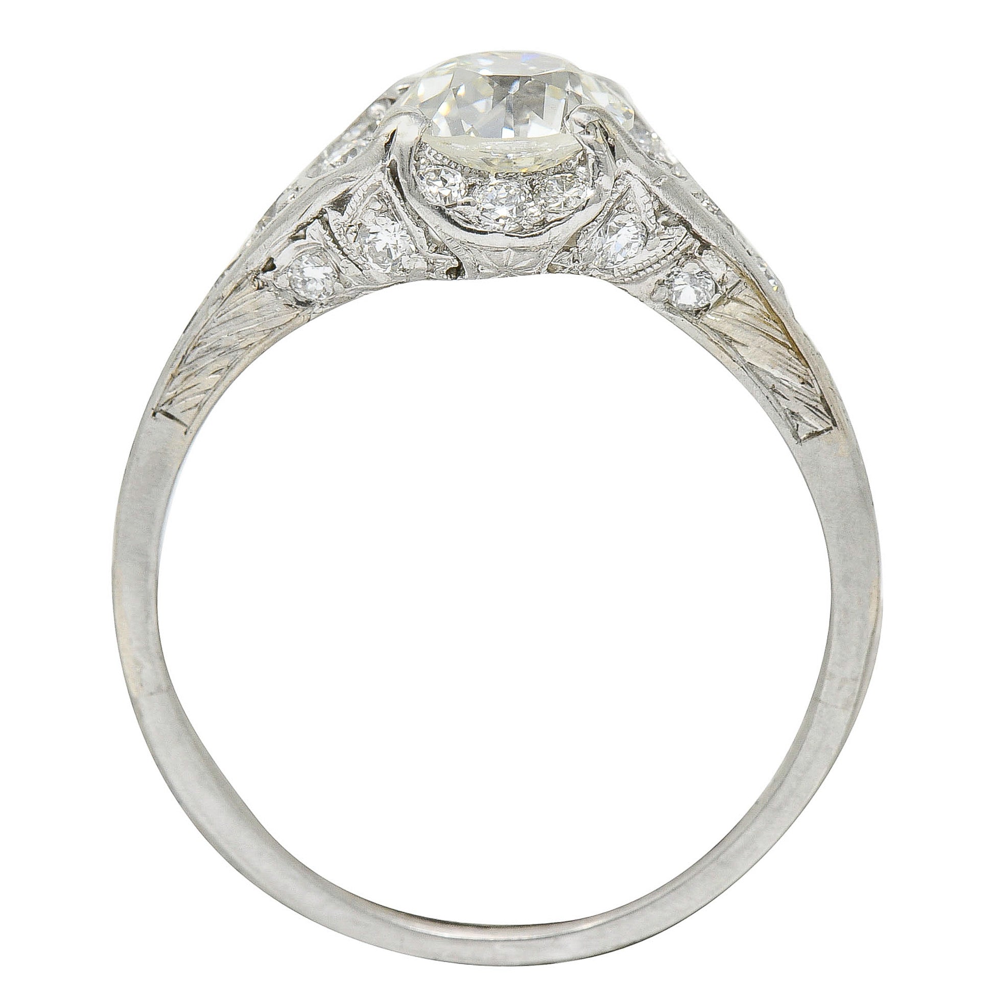 Art Deco 1.58 CTW Diamond Platinum Engagement RingRing - Wilson's Estate Jewelry