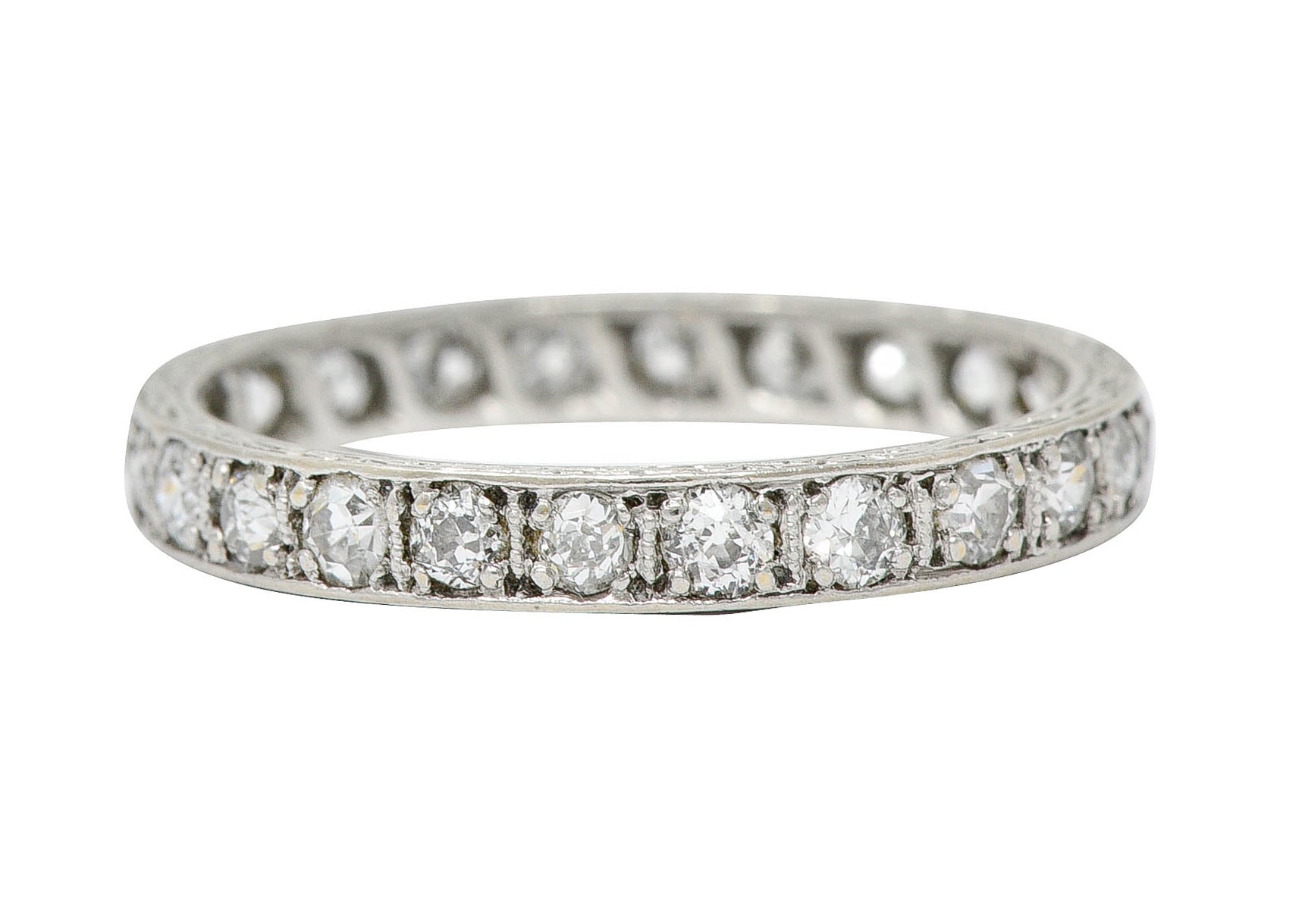 Art Deco 0.72 CTW Diamond Platinum Eternity Band RingRing - Wilson's Estate Jewelry