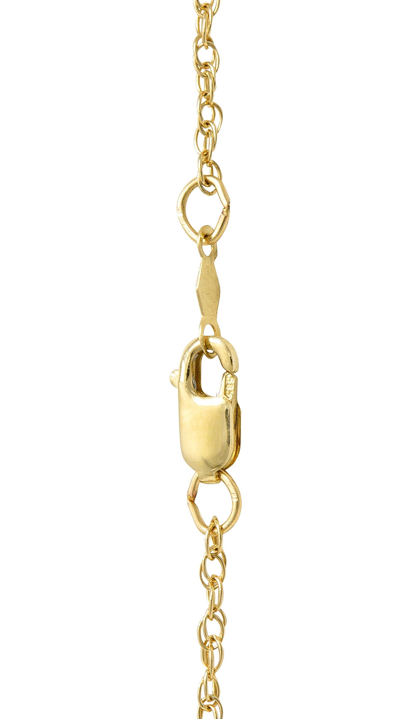 Art Nouveau Sapphire Pearl 14 Karat Two-Tone Gold Laurel Pendant NecklaceNecklace - Wilson's Estate Jewelry