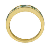 Tiffany & Co. 1.10 CTW Emerald Diamond 18 Karat Gold Channel Band Circa 1990 - Wilson's Estate Jewelry