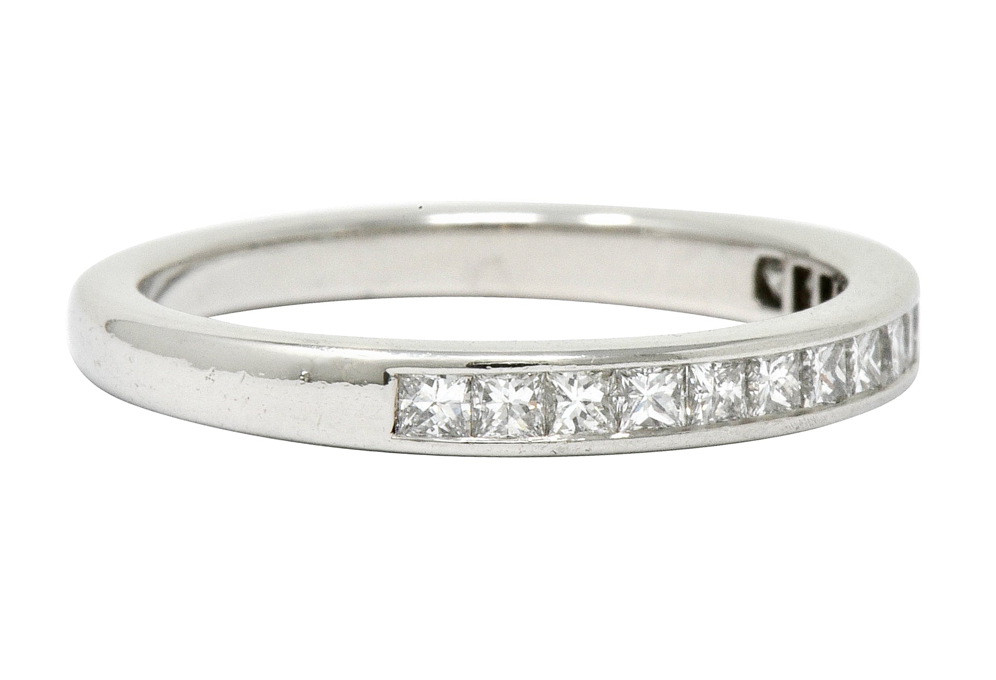 Tiffany & Co. Princess Cut Diamond Platinum Channel Band Ring - Wilson's Estate Jewelry