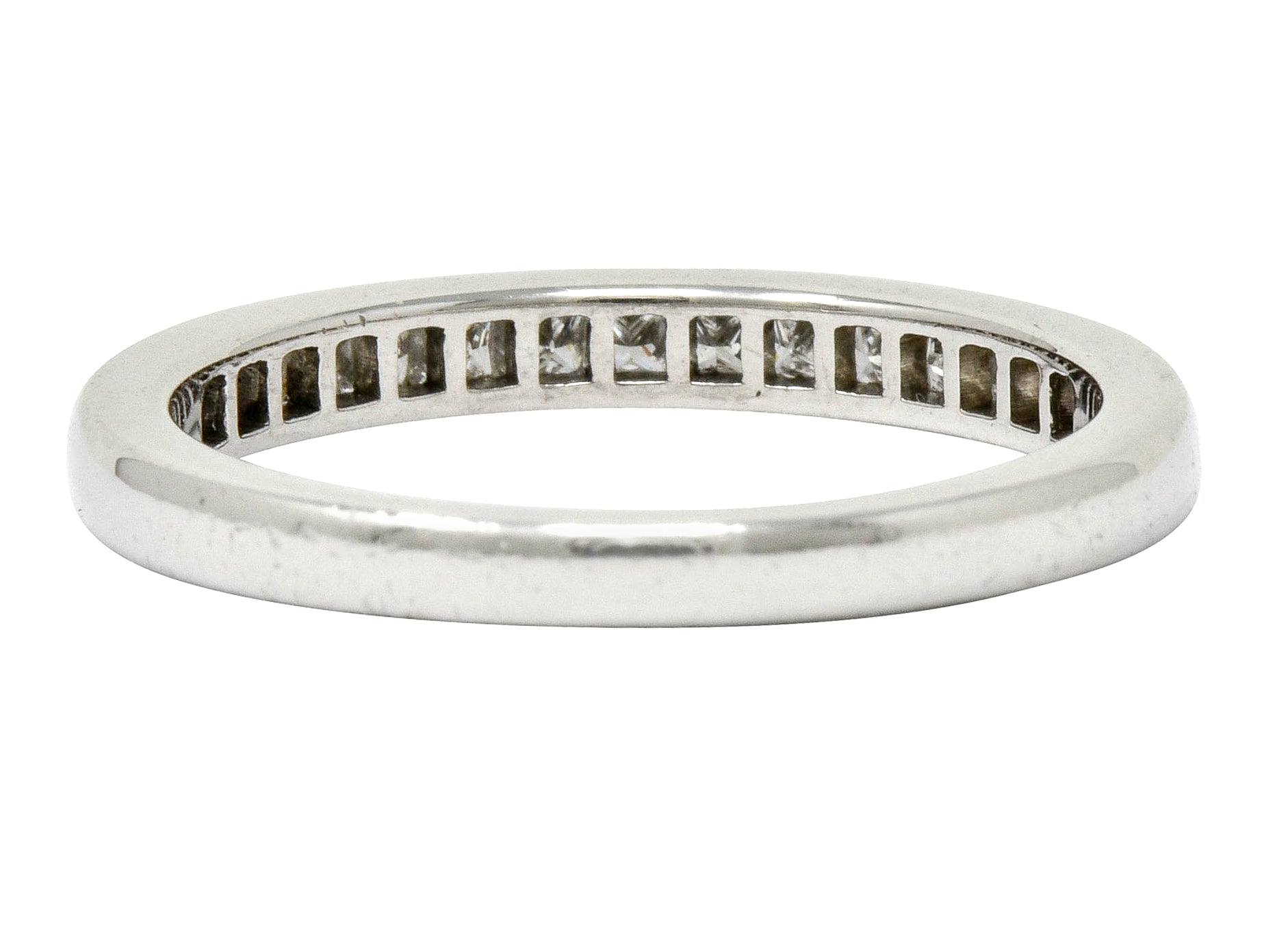 Tiffany & Co. Princess Cut Diamond Platinum Channel Band Ring - Wilson's Estate Jewelry