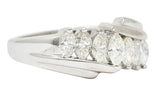 1950's Mid-Century 0.95 CTW Diamond 14 Karat White Gold Band RingRing - Wilson's Estate Jewelry
