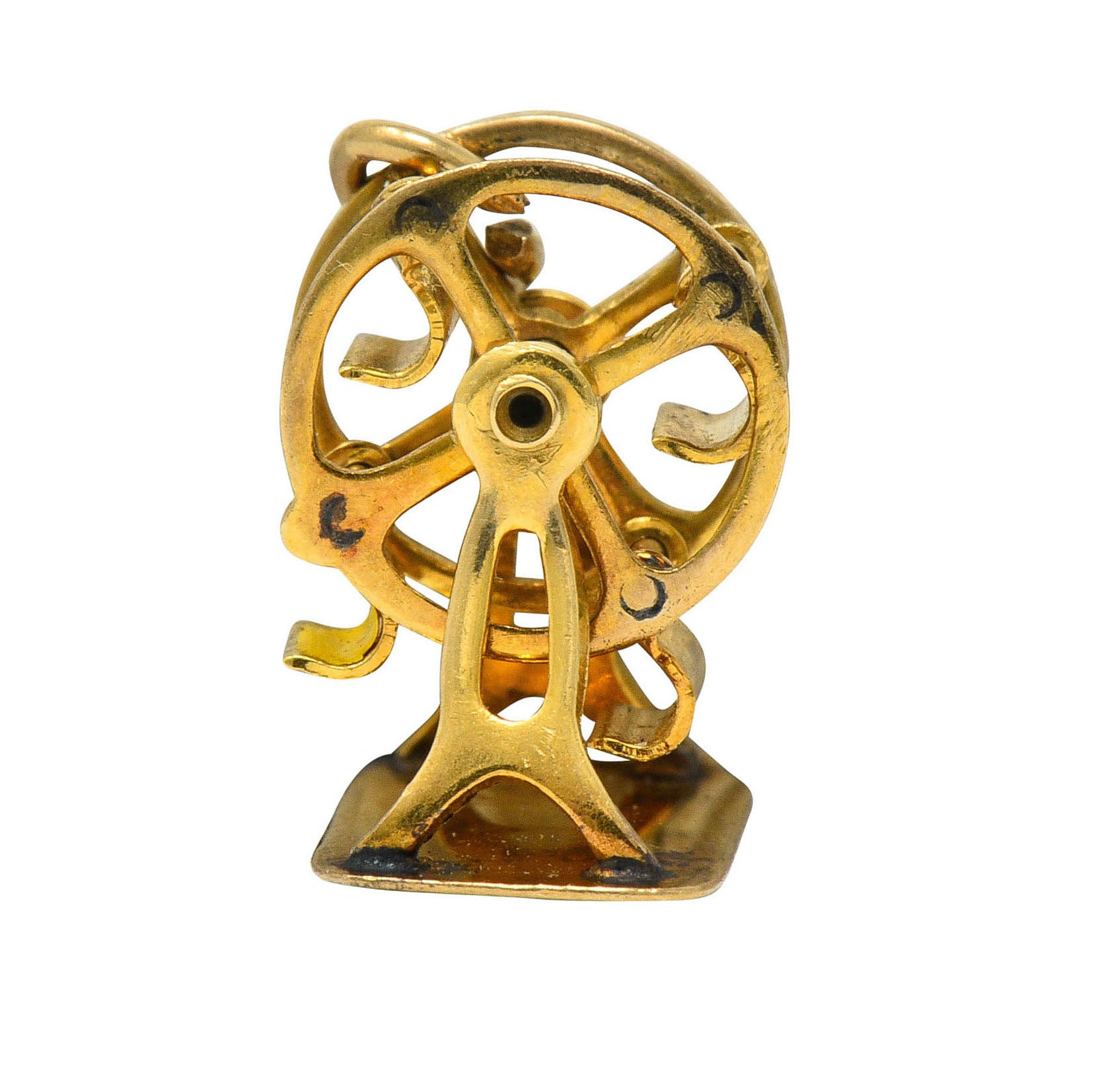 Retro 14 Karat Gold Rotating Ferris Wheel Charm Circa 1950charm - Wilson's Estate Jewelry