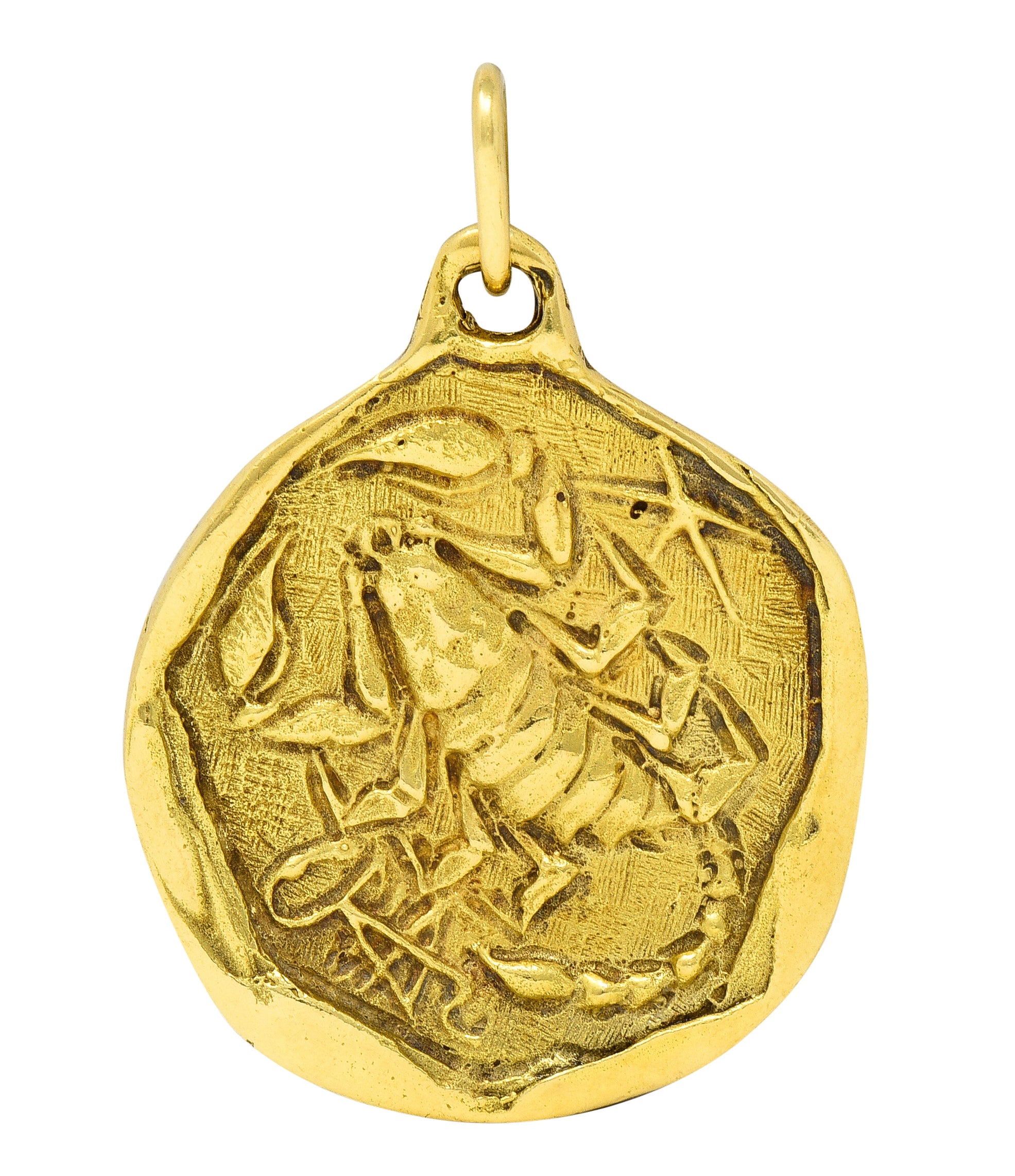 Cartier 1964 18 Karat Yellow Gold Scorpio Zodiac Vintage Pendant