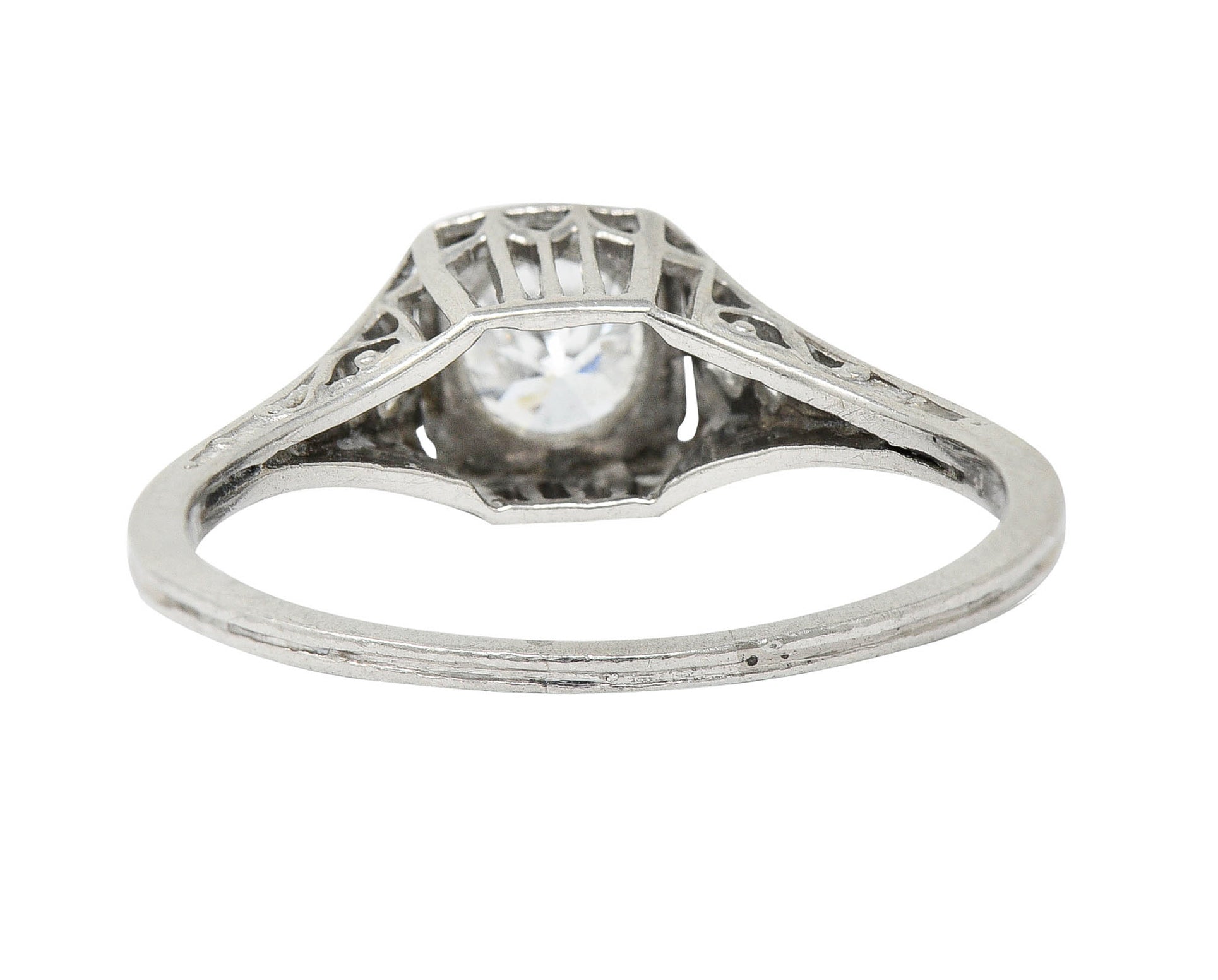 J.E. Caldwell 0.55 CTW Diamond Platinum Engagement Ring Circa 1920Ring - Wilson's Estate Jewelry