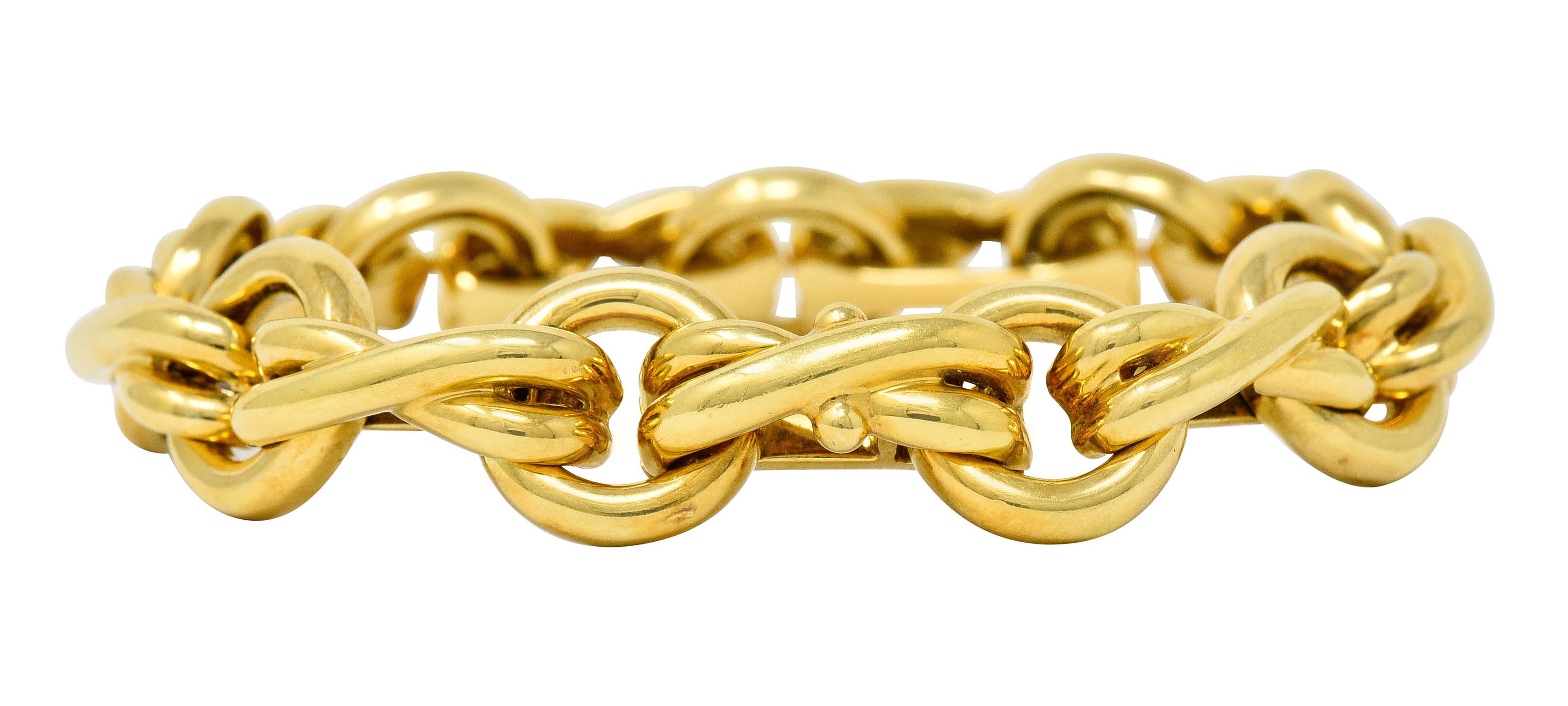 Paloma Picasso Tiffany & Co. 18 Karat Gold Knot Graffiti X Link Braceletbracelet - Wilson's Estate Jewelry