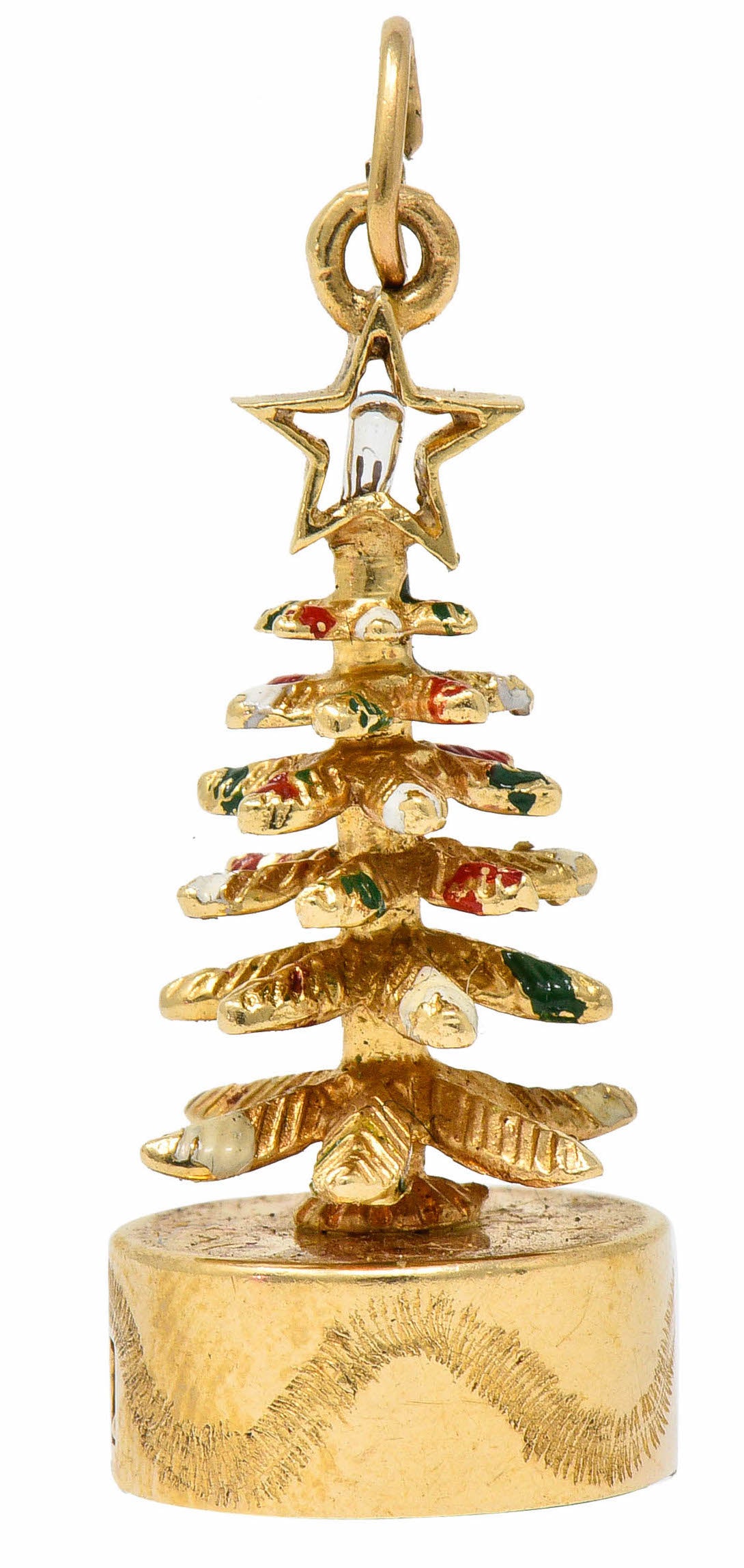 1960's Litacharm Inc. Vintage 14 Karat Gold Christmas Tree Charmcharm - Wilson's Estate Jewelry