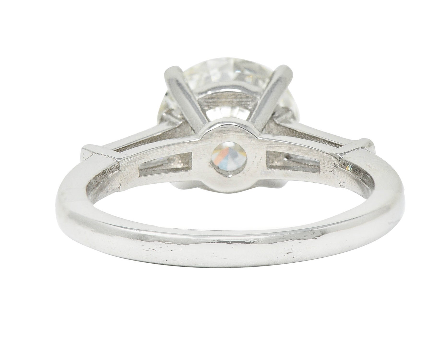 1950's Mid-Century 2.73 CTW Diamond Platinum Engagement Ring GIARing - Wilson's Estate Jewelry