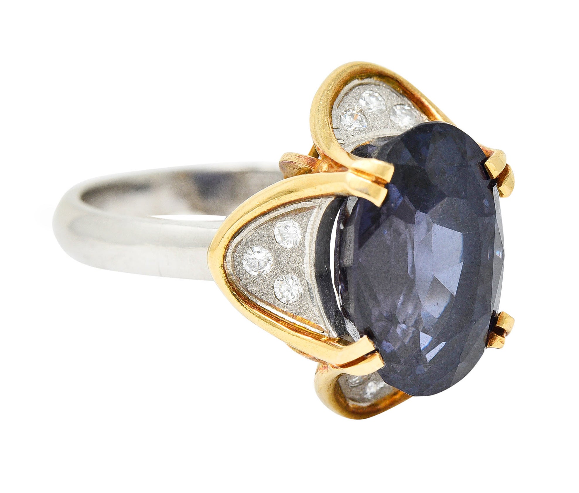 1960's Vintage 4.95 CTW Spinel Diamond Platinum 18 Karat Gold Statement RingRing - Wilson's Estate Jewelry