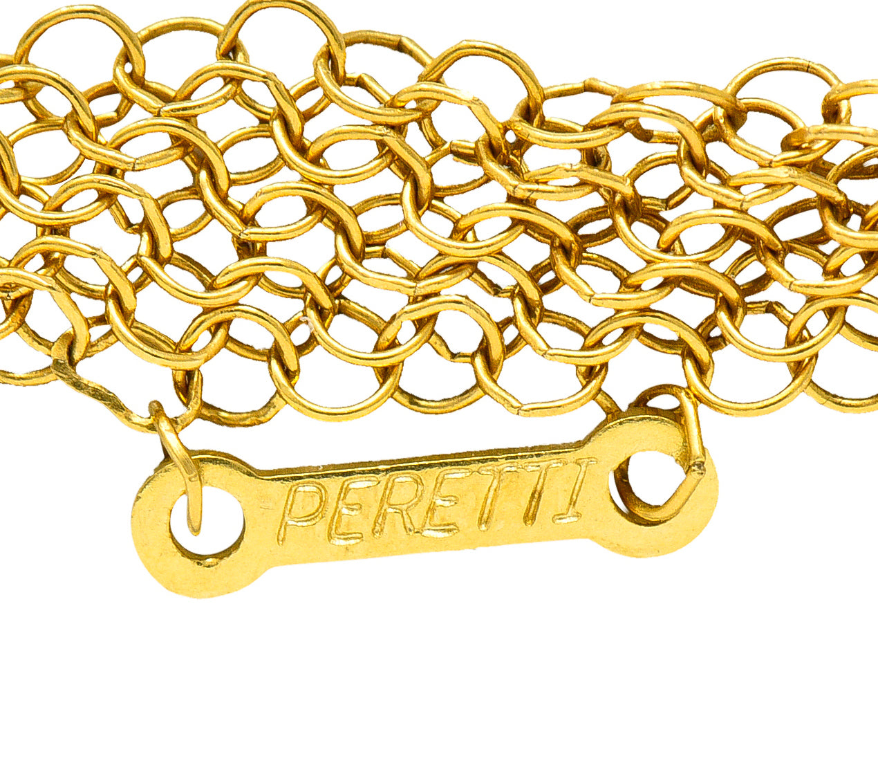 Elsa Peretti Tiffany & Co. 18 Karat Gold Mesh Scarf Chain NecklaceNecklace - Wilson's Estate Jewelry