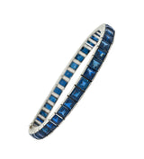 Art Deco 24.05 CTW No Heat Australian Sapphire Platinum Line Bracelet GIAbracelet - Wilson's Estate Jewelry