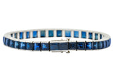 Art Deco 24.05 CTW No Heat Australian Sapphire Platinum Line Bracelet GIAbracelet - Wilson's Estate Jewelry