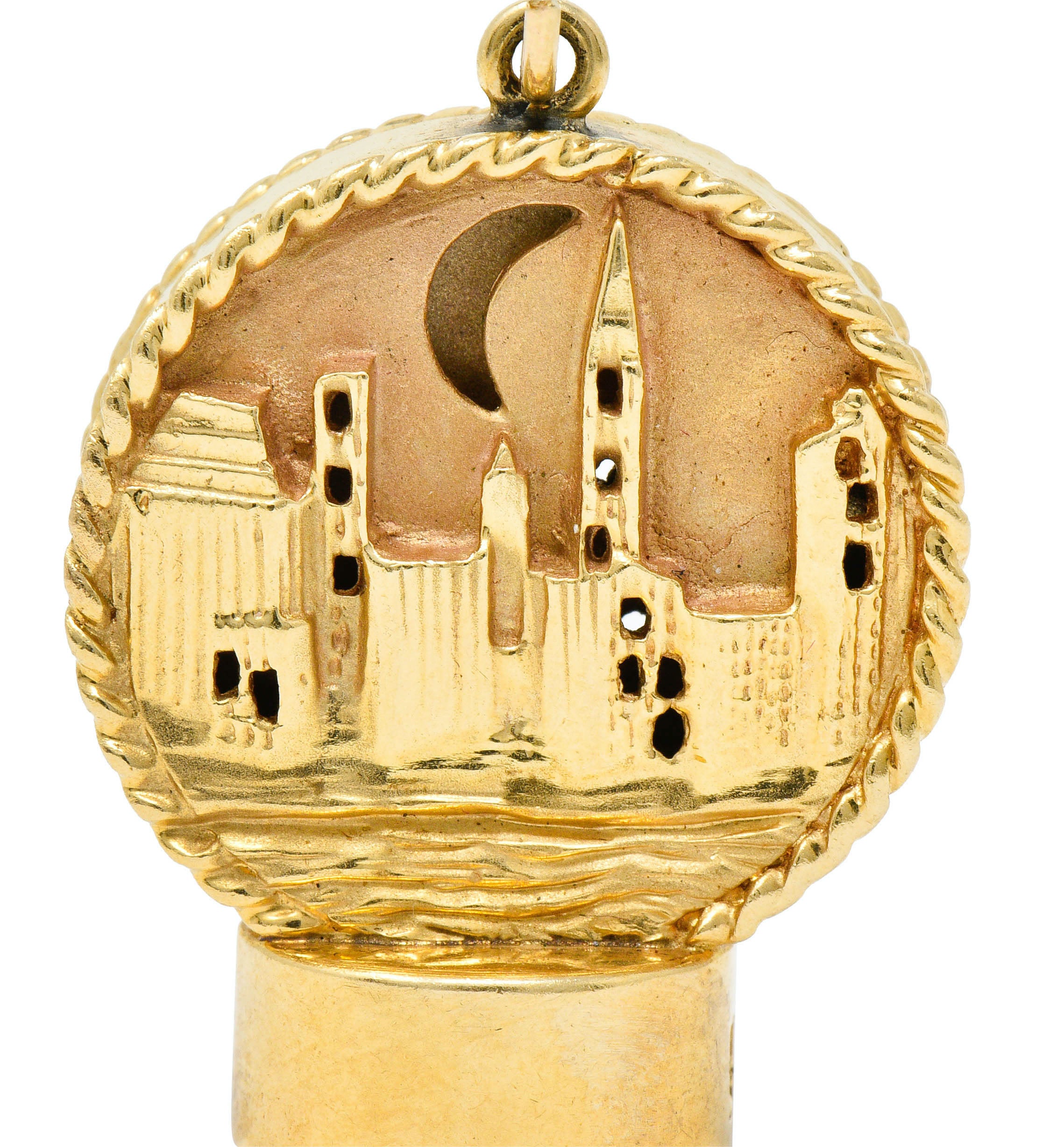 1960's Litacharm Inc. Vintage 14 Karat Gold New York Charmcharm - Wilson's Estate Jewelry