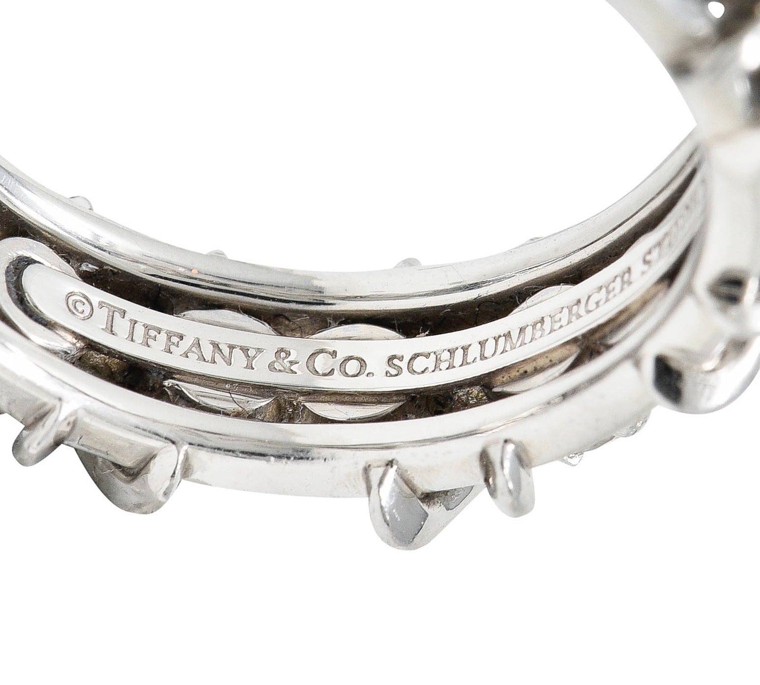 Schlumberger Tiffany & Co. 1.15 CTW Diamond Platinum X Band RingRing - Wilson's Estate Jewelry