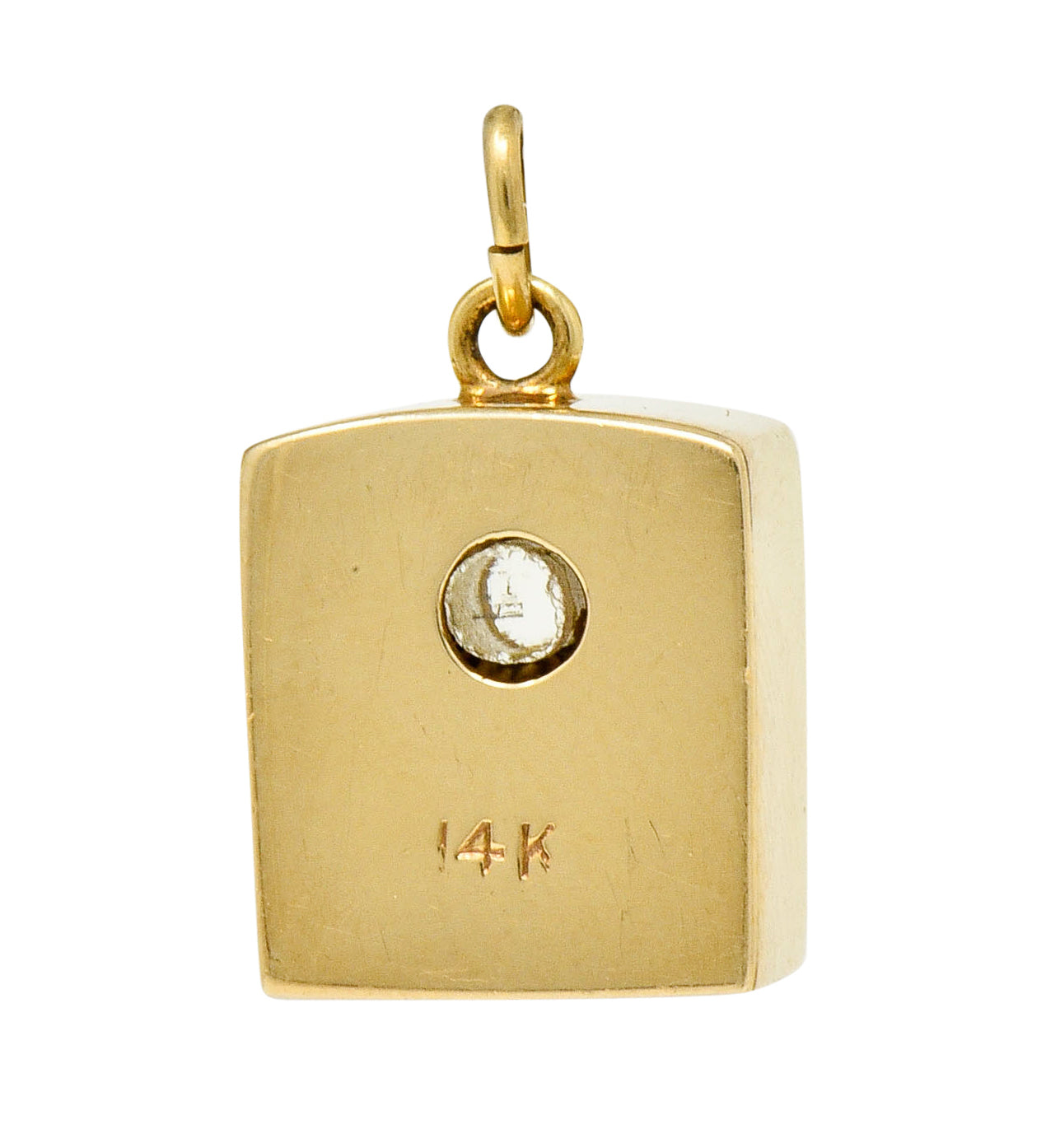 Art Deco 14 Karat Gold Stanhope Microphoto New York Charm - Wilson's Estate Jewelry