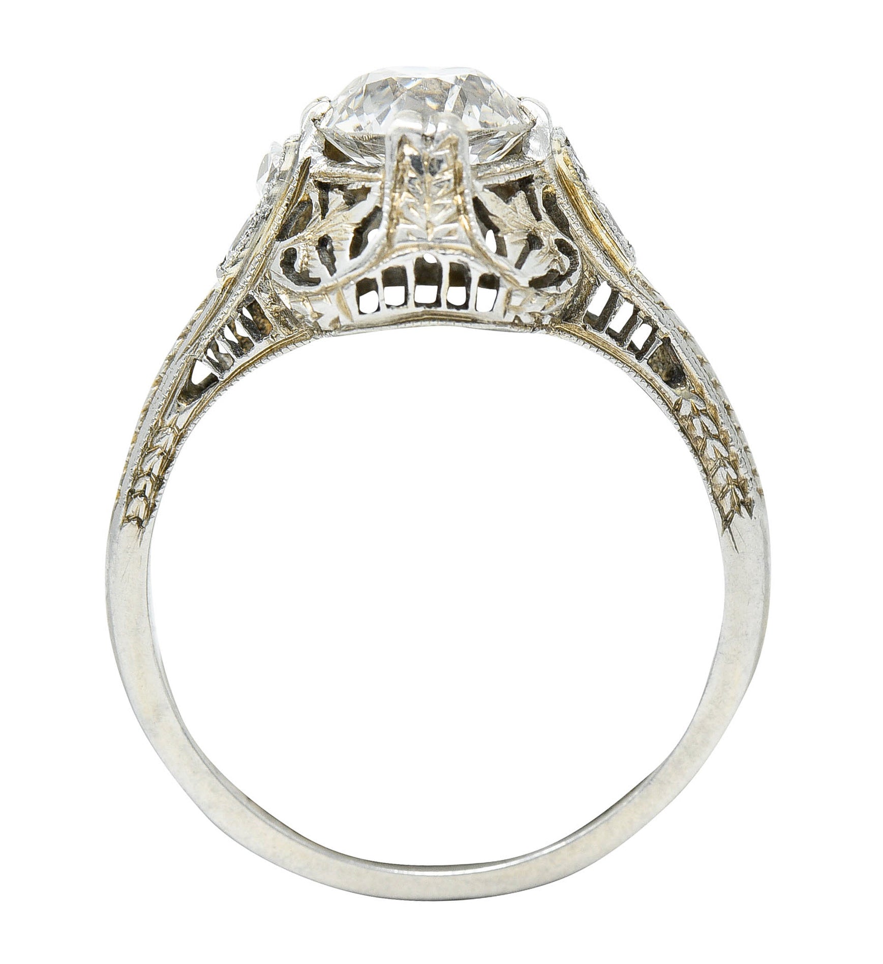 Belais 1.39 CTW Diamond 18 Karat White Gold Engagement RingRing - Wilson's Estate Jewelry