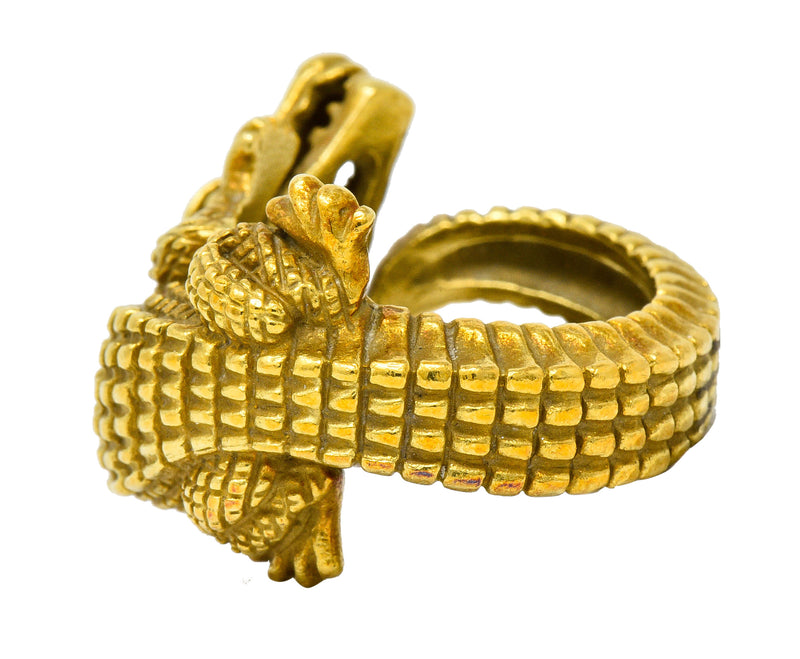 1988 Kieselstein Cord Vintage 18 Karat Green Gold Alligator RingRing - Wilson's Estate Jewelry