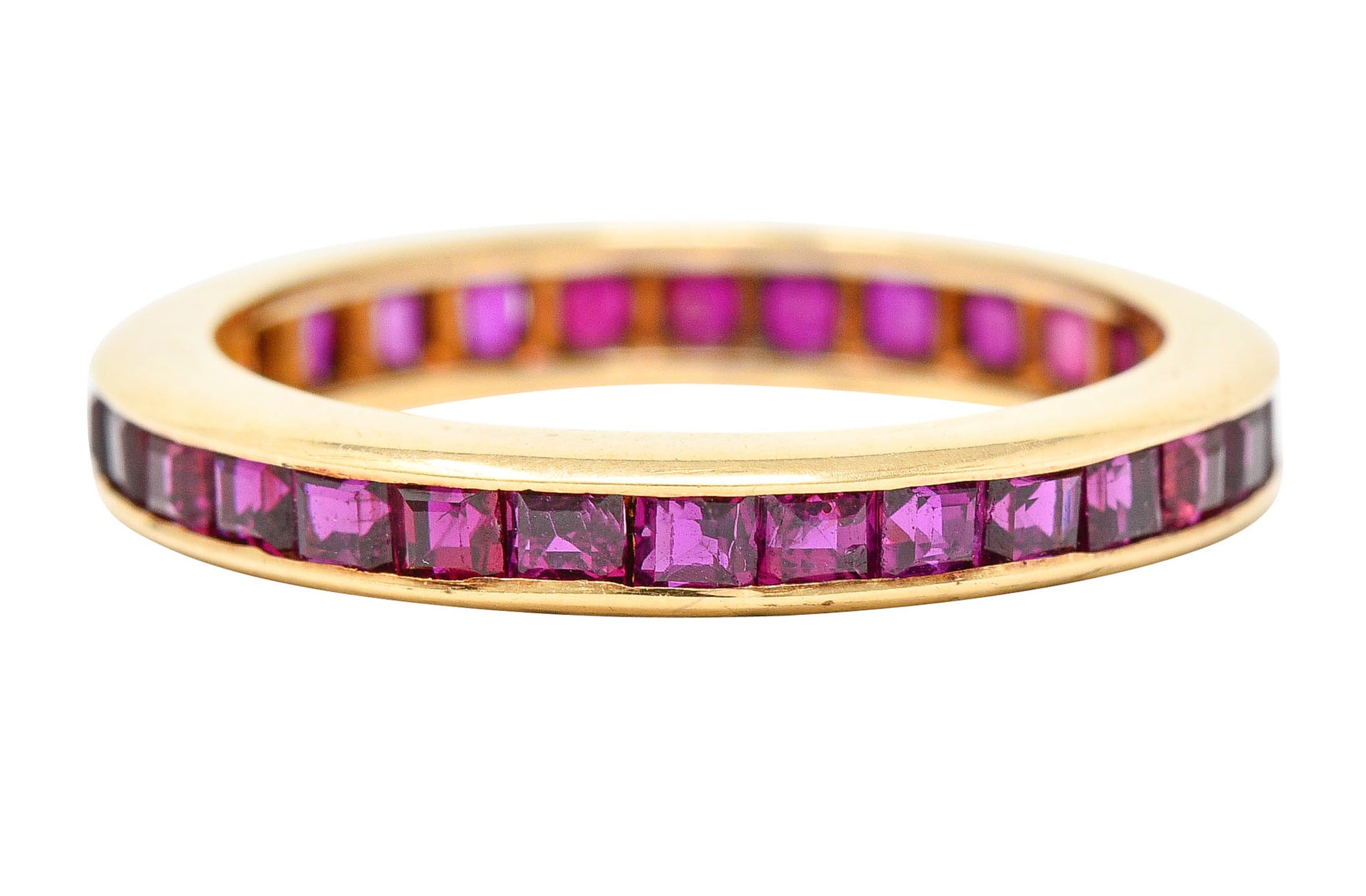 1960's Vintage 2.00 CTW Ruby 14 Karat Gold Eternity Band RingRing - Wilson's Estate Jewelry