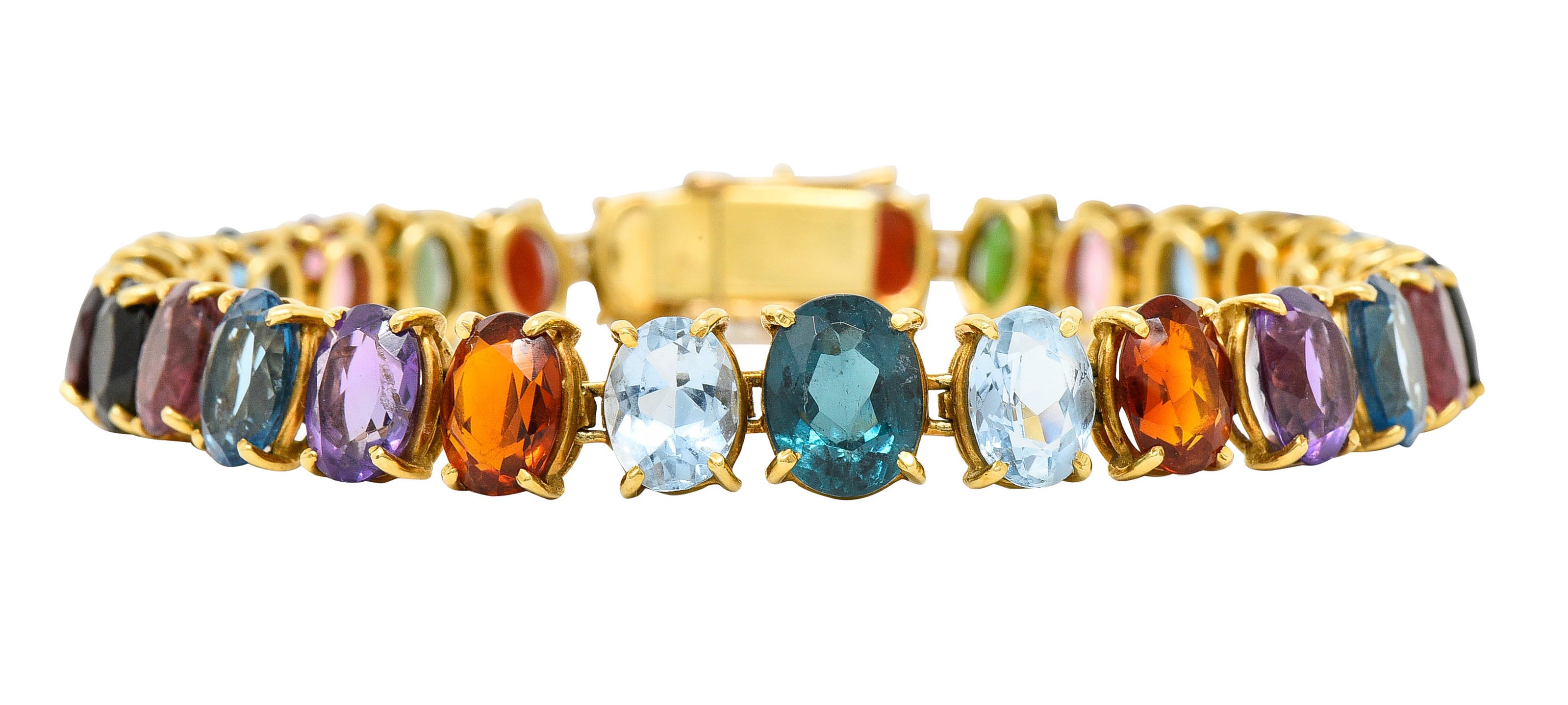 1960's H. Stern Citrine Topaz Spinel Multi-Gem 18 Karat Gemstone Braceletbracelet - Wilson's Estate Jewelry