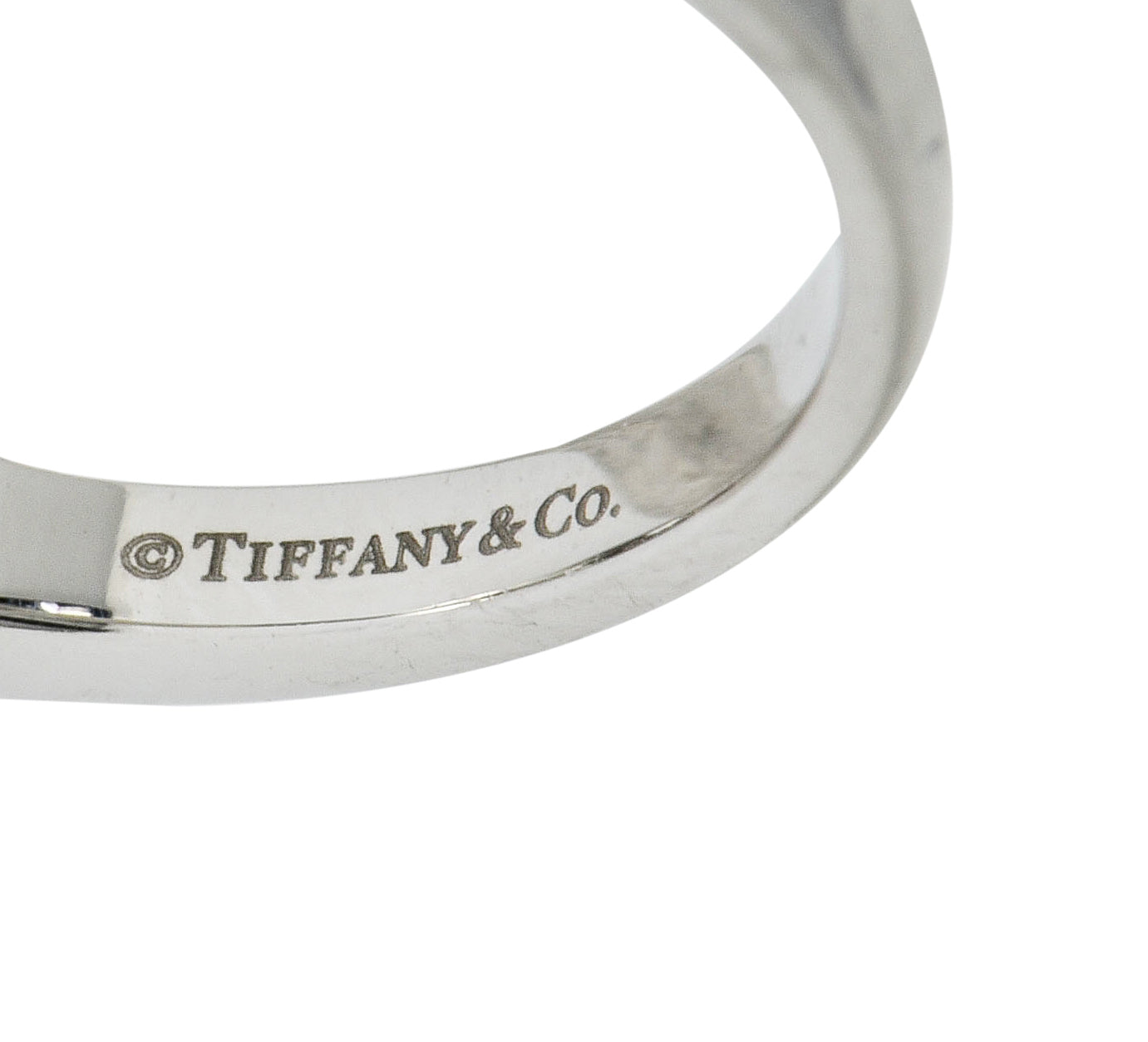 Tiffany & Co. Contemporary 1.00 CTW Diamond Platinum Three Stone Circlet Ring - Wilson's Estate Jewelry