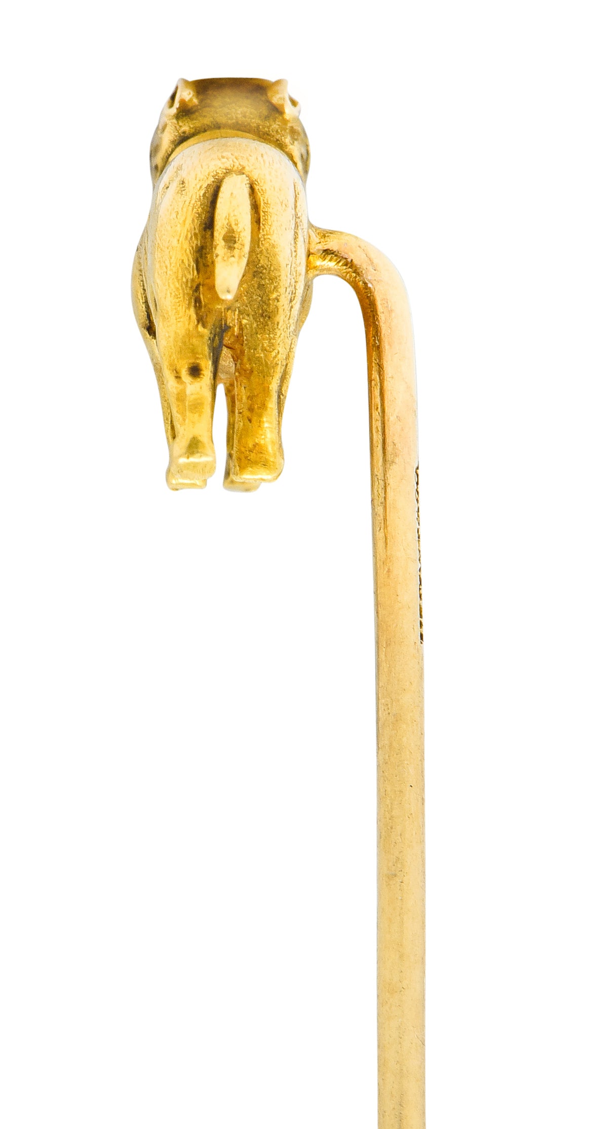 Tiffany & Co. Art Nouveau 18 Karat Gold Bulldog Stickpin - Wilson's Estate Jewelry